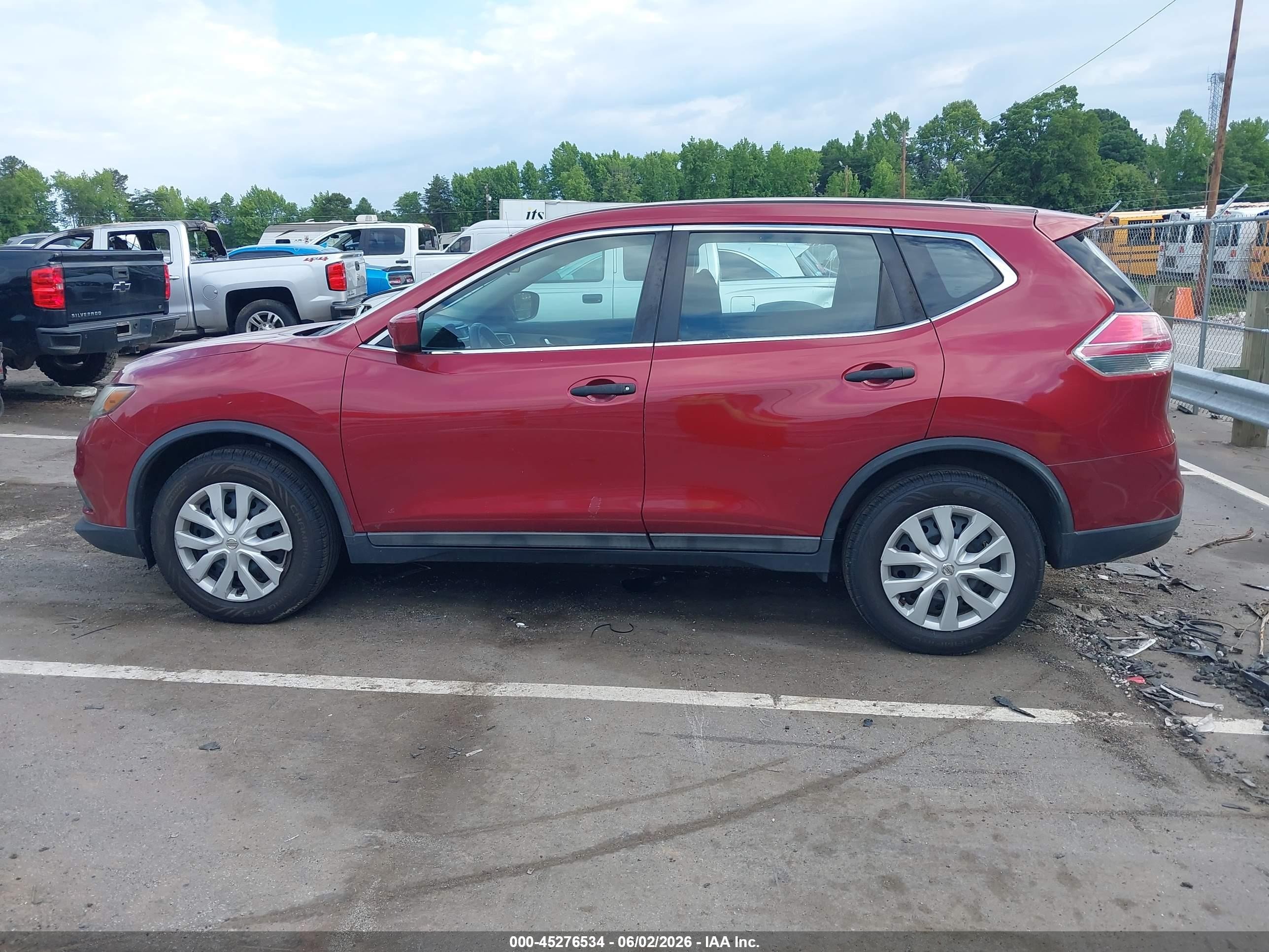2016 Nissan Rogue S/sl/sv Burgundy vin: 5N1AT2MV1GC822081