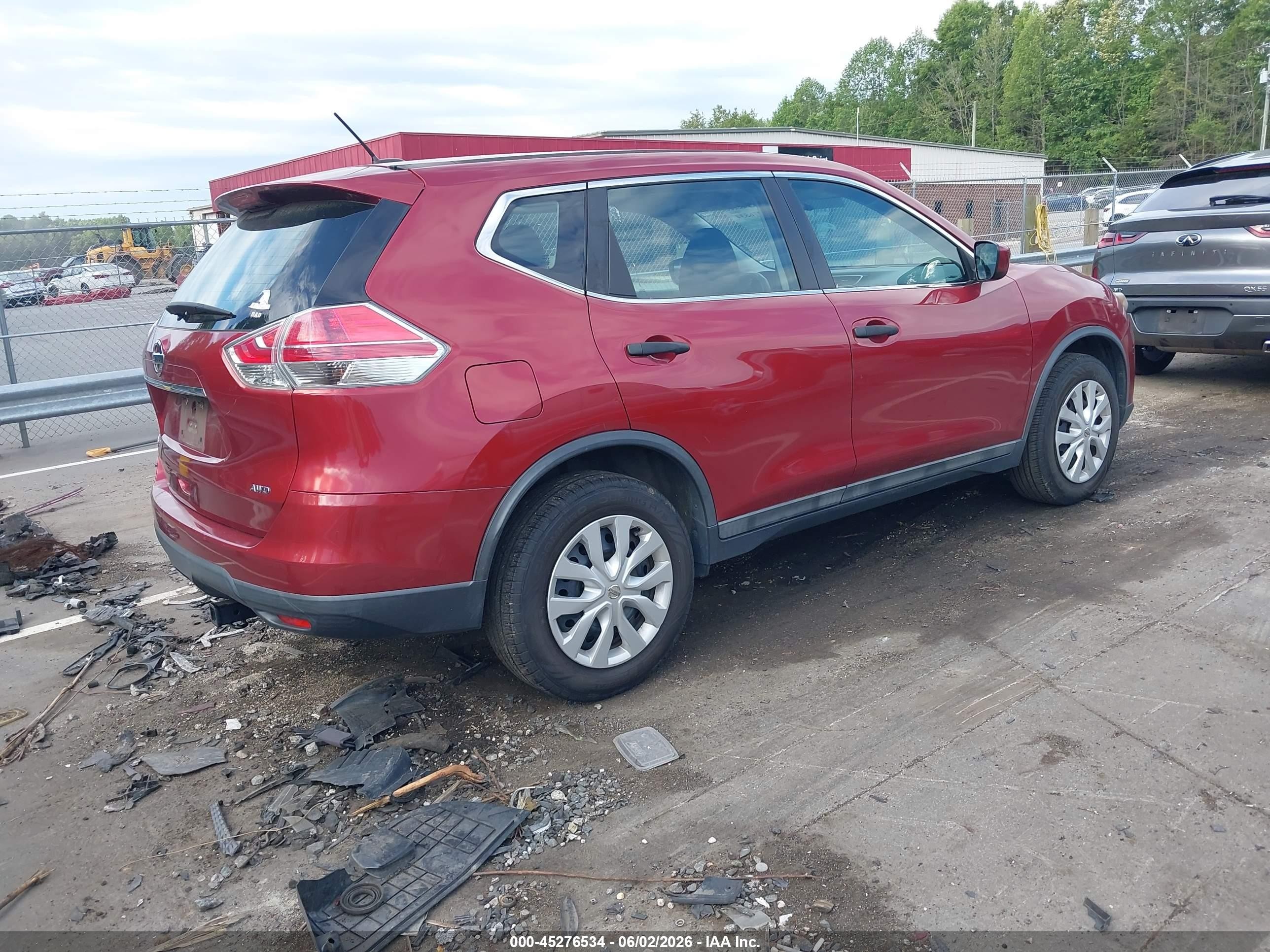 2016 Nissan Rogue S/sl/sv Burgundy vin: 5N1AT2MV1GC822081