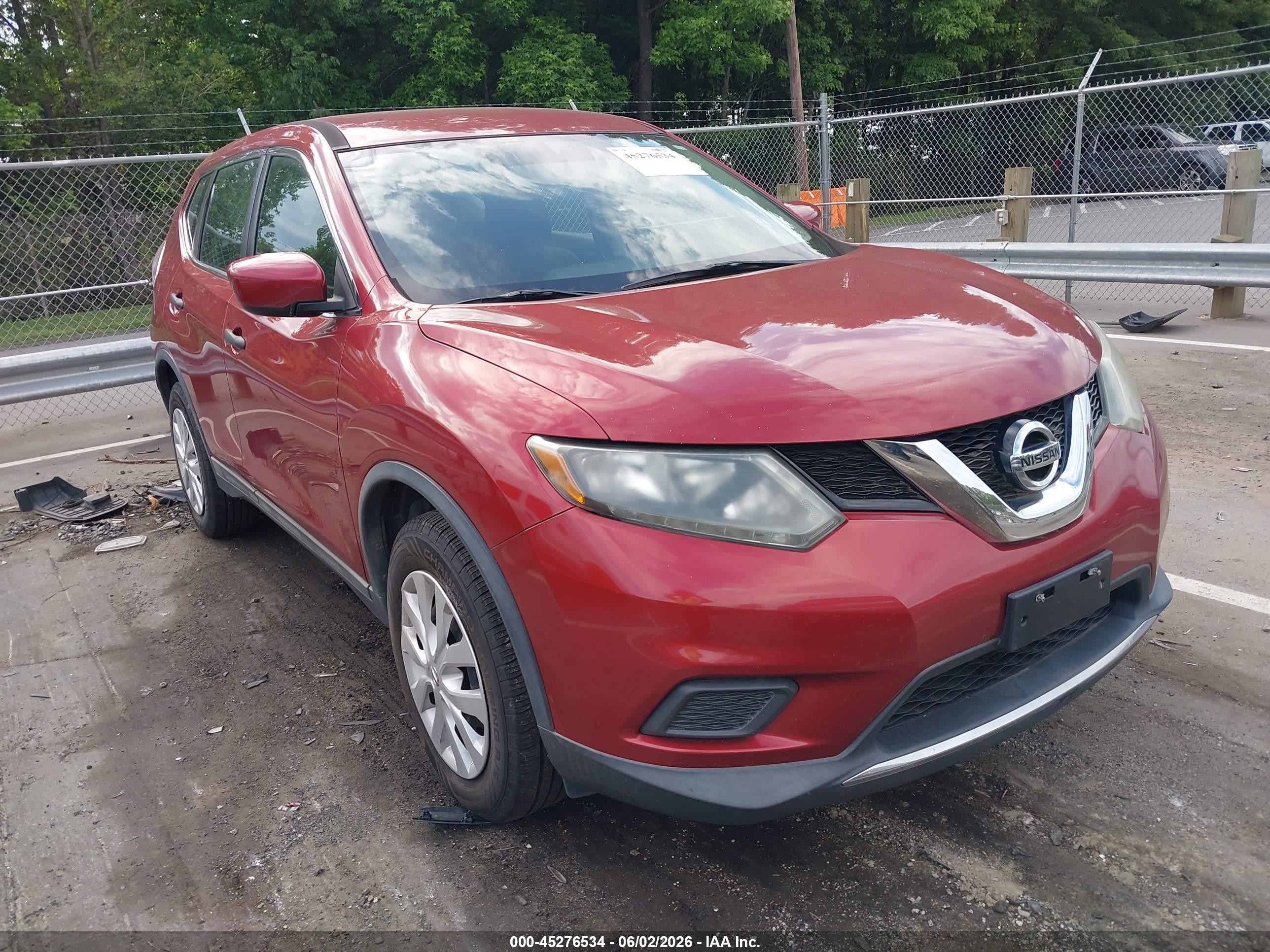 2016 Nissan Rogue S/sl/sv Burgundy vin: 5N1AT2MV1GC822081