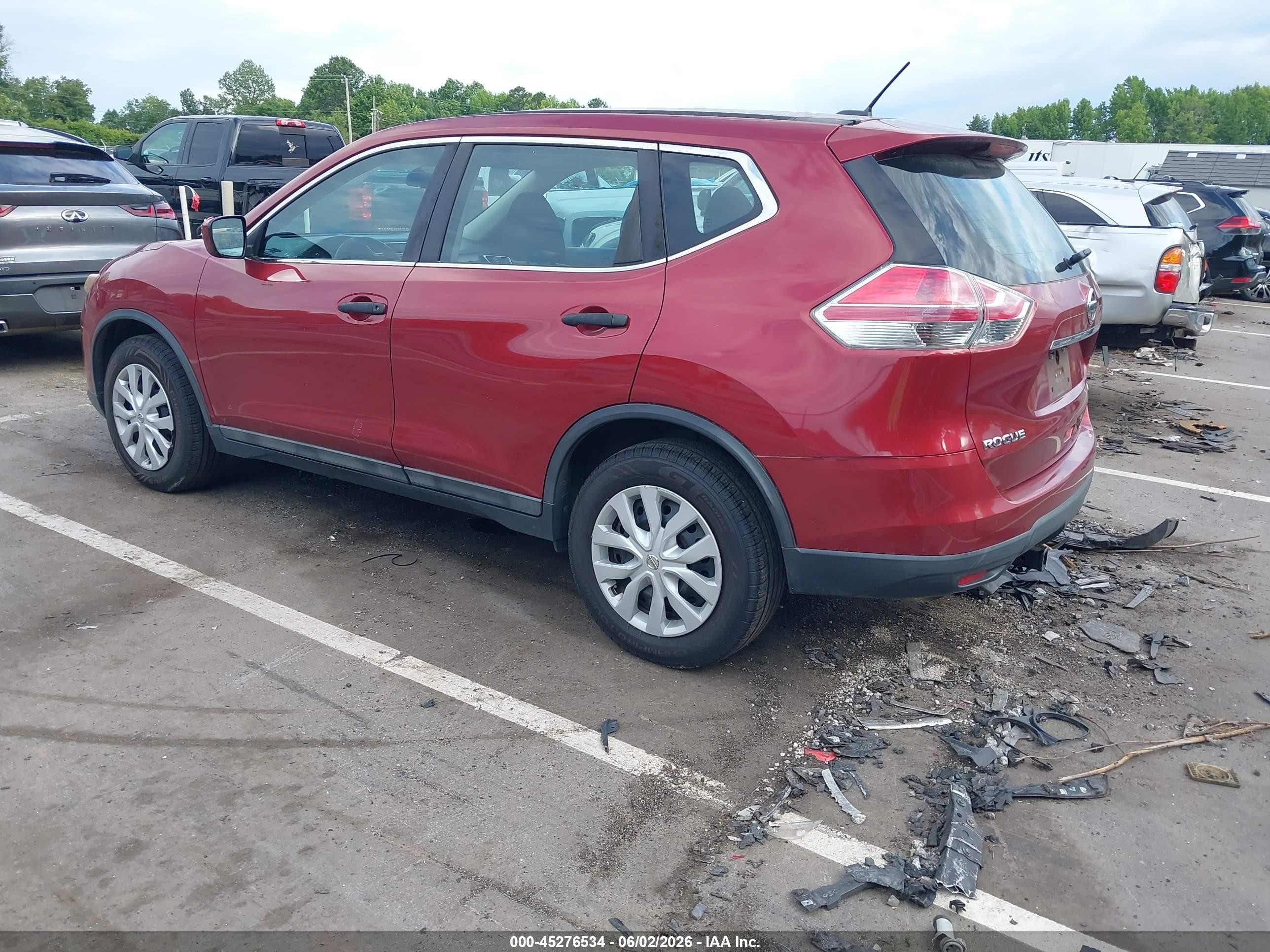 2016 Nissan Rogue S/sl/sv Burgundy vin: 5N1AT2MV1GC822081