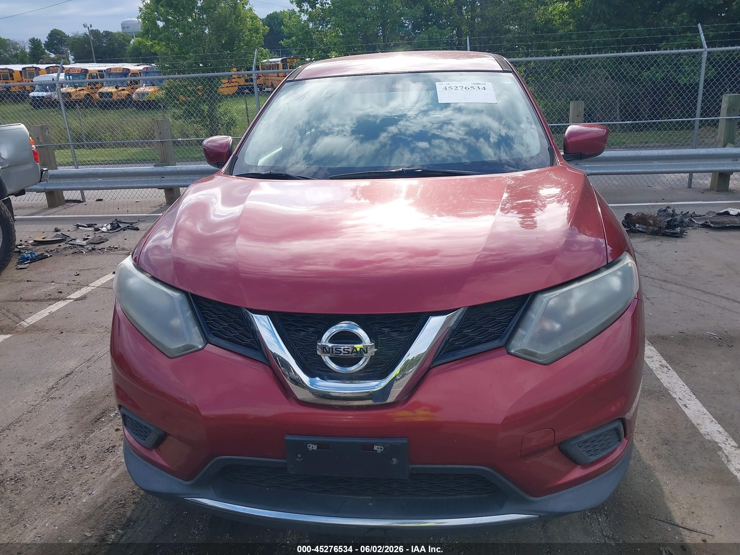 2016 Nissan Rogue S/sl/sv Burgundy vin: 5N1AT2MV1GC822081
