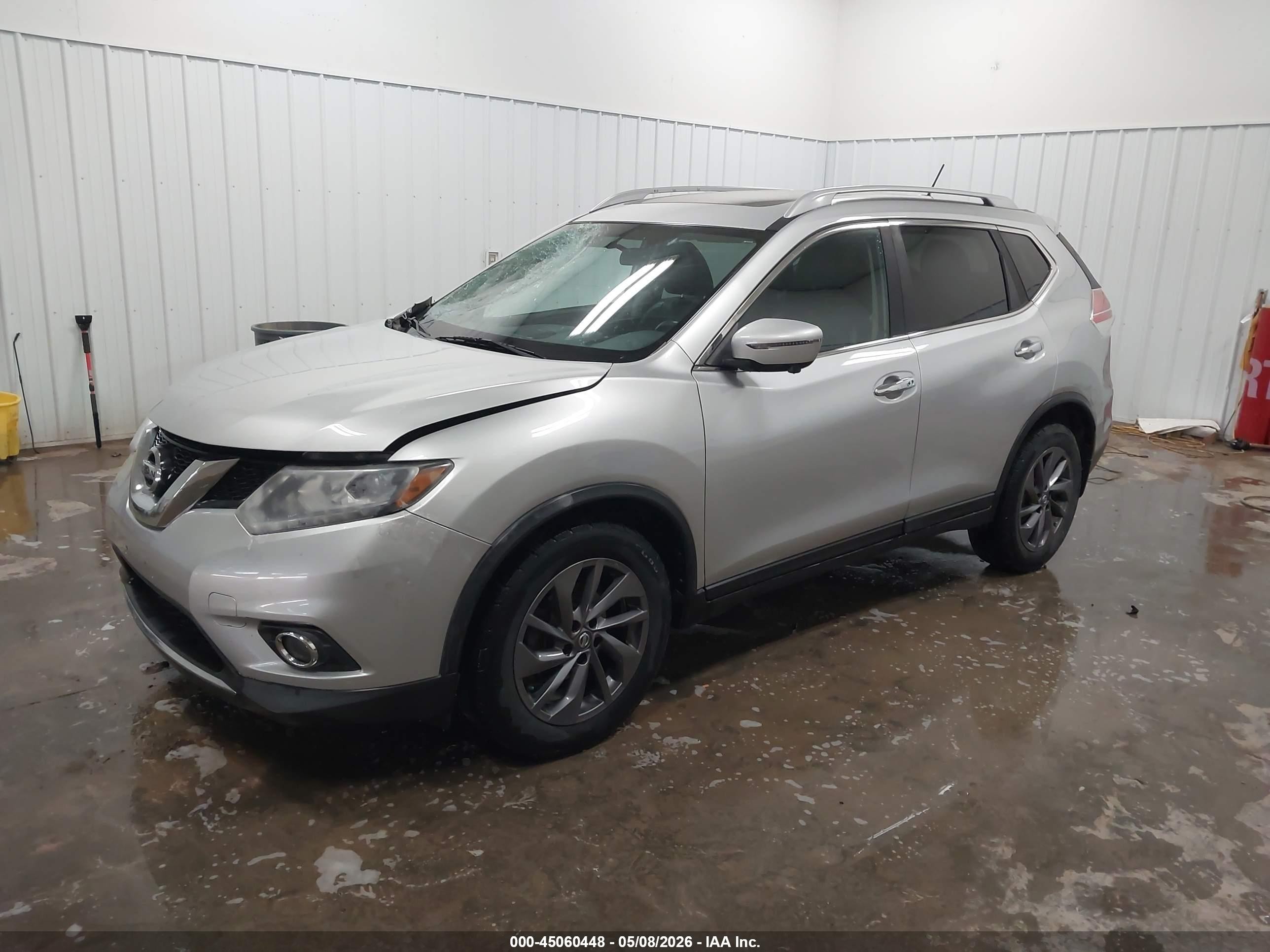 2016 Nissan Rogue Sl Серебряный vin: 5N1AT2MV1GC861530