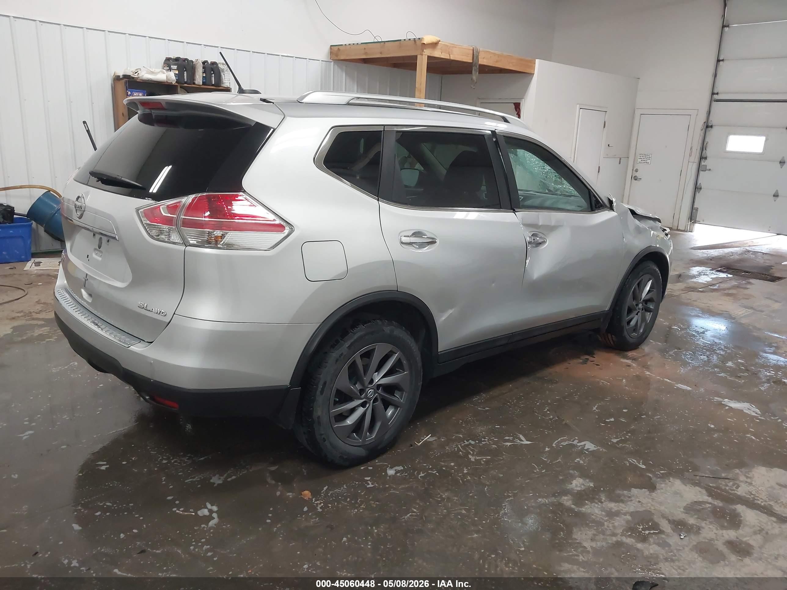 2016 Nissan Rogue Sl Серебряный vin: 5N1AT2MV1GC861530