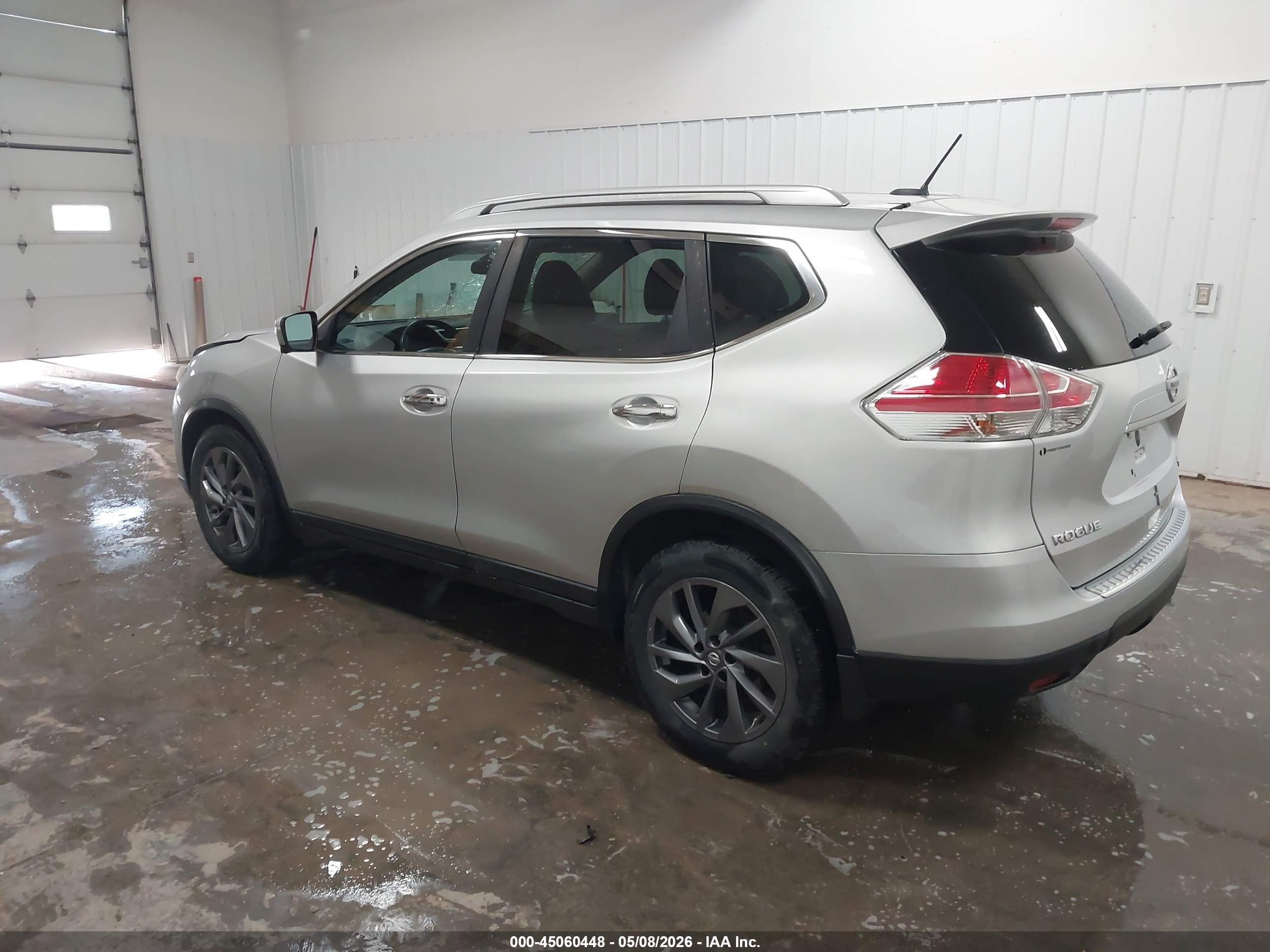 2016 Nissan Rogue Sl Серебряный vin: 5N1AT2MV1GC861530