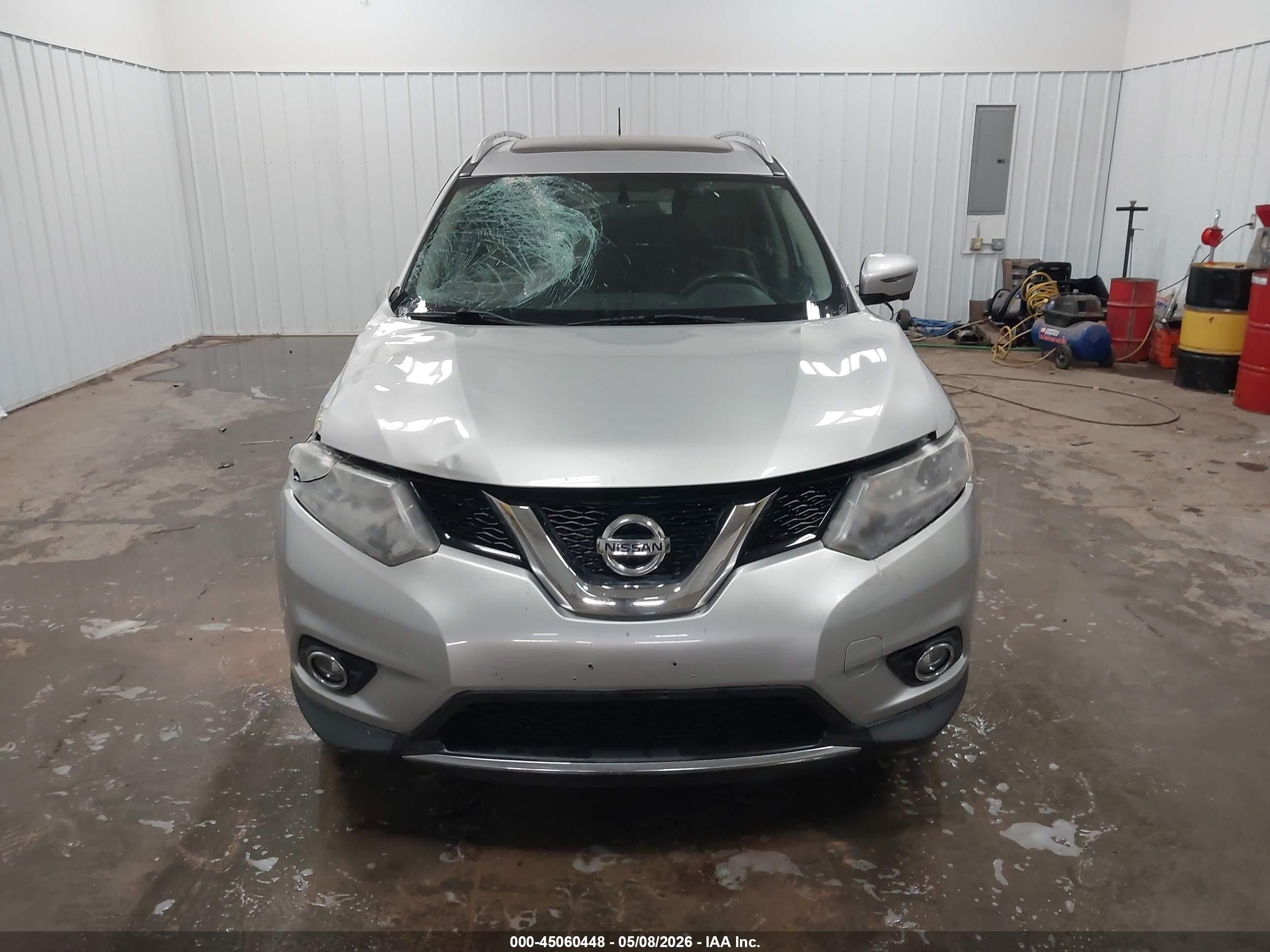 2016 Nissan Rogue Sl Серебряный vin: 5N1AT2MV1GC861530