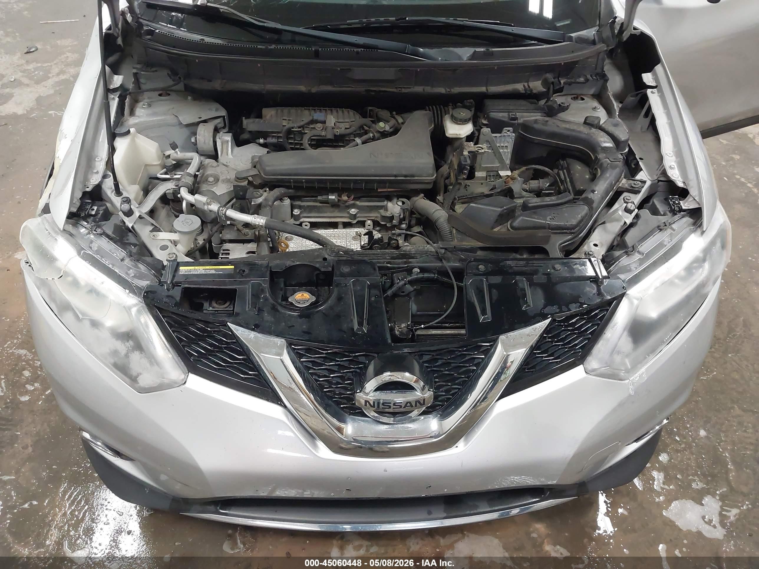 2016 Nissan Rogue Sl Серебряный vin: 5N1AT2MV1GC861530
