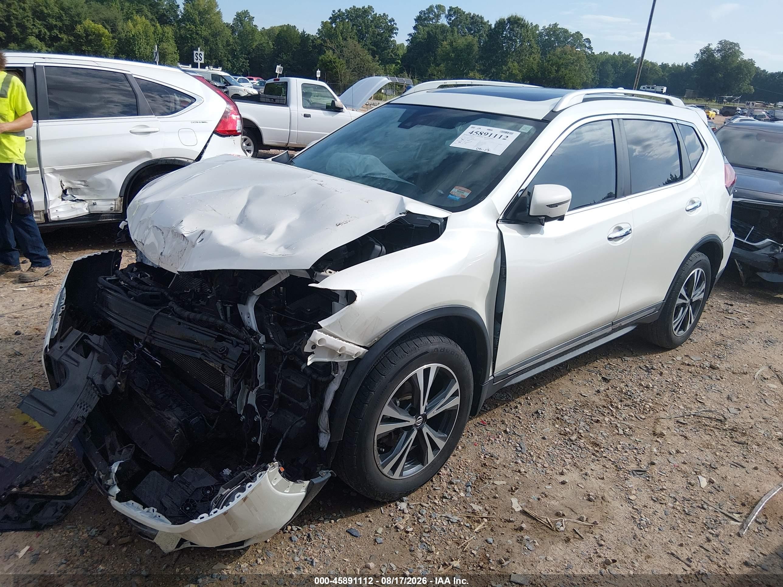 2018 Nissan Rogue Sl White vin: 5N1AT2MV1JC826655