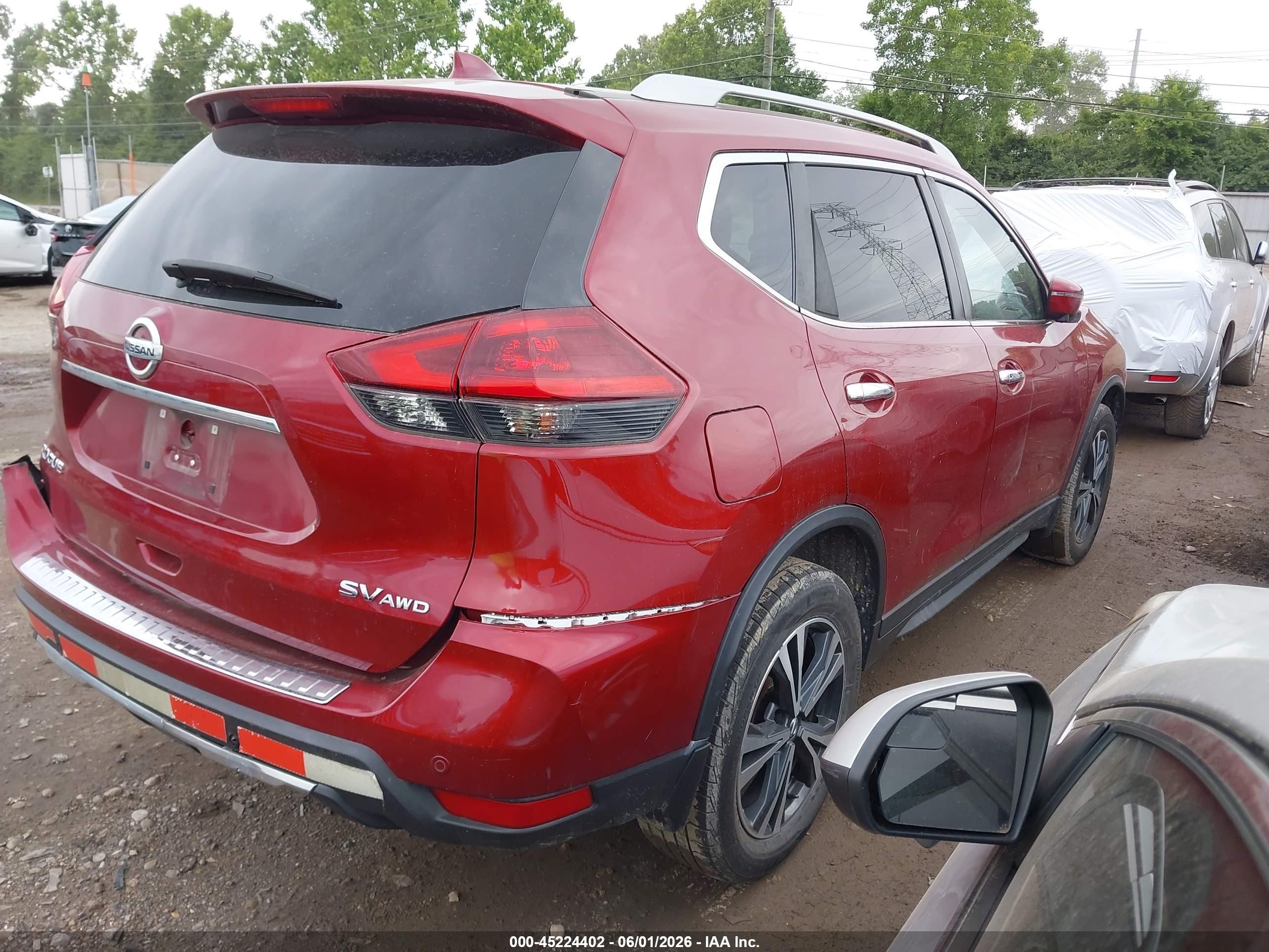 2019 Nissan Rogue Sv Red vin: 5N1AT2MV1KC790502