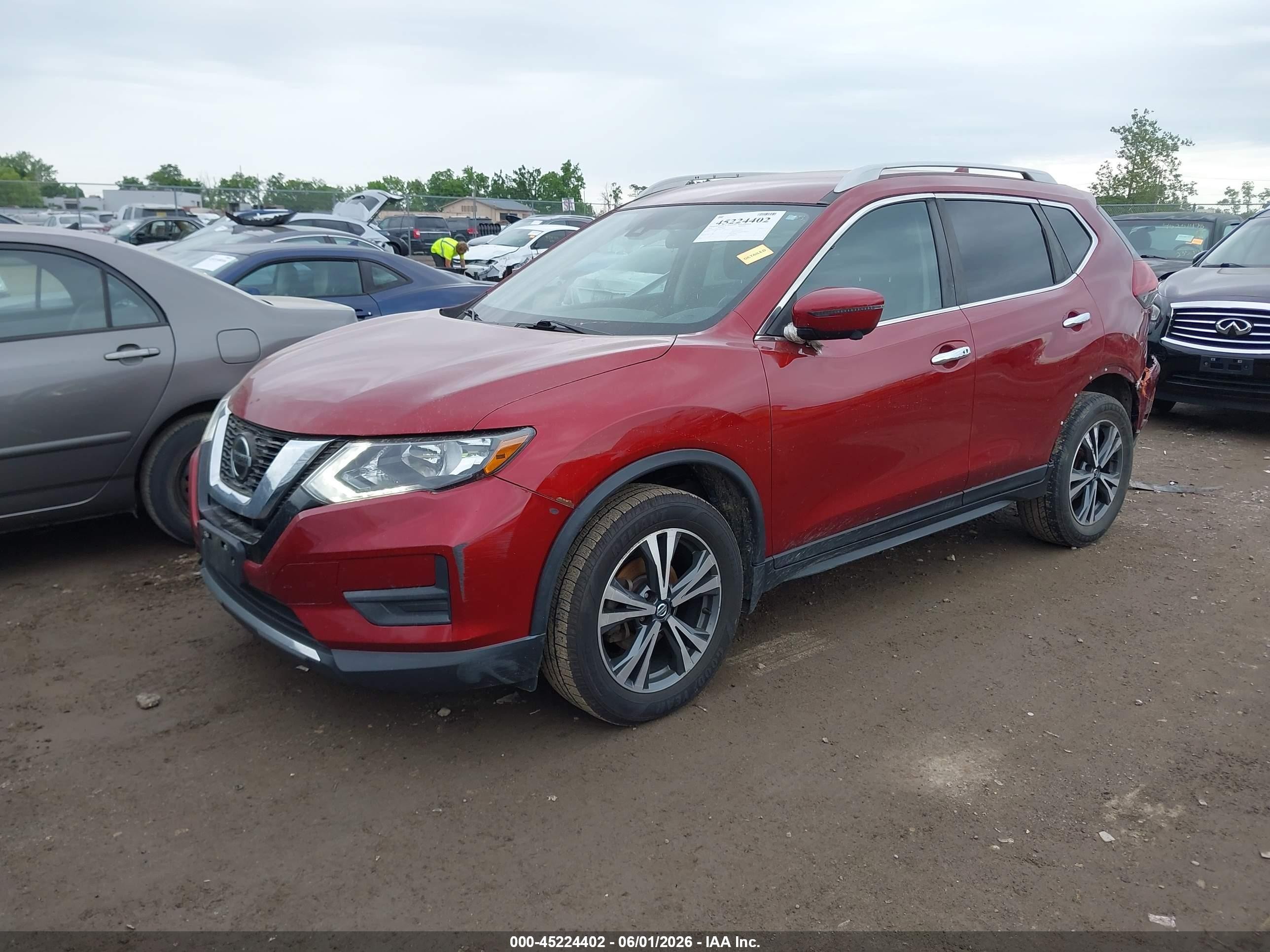 2019 Nissan Rogue Sv Red vin: 5N1AT2MV1KC790502