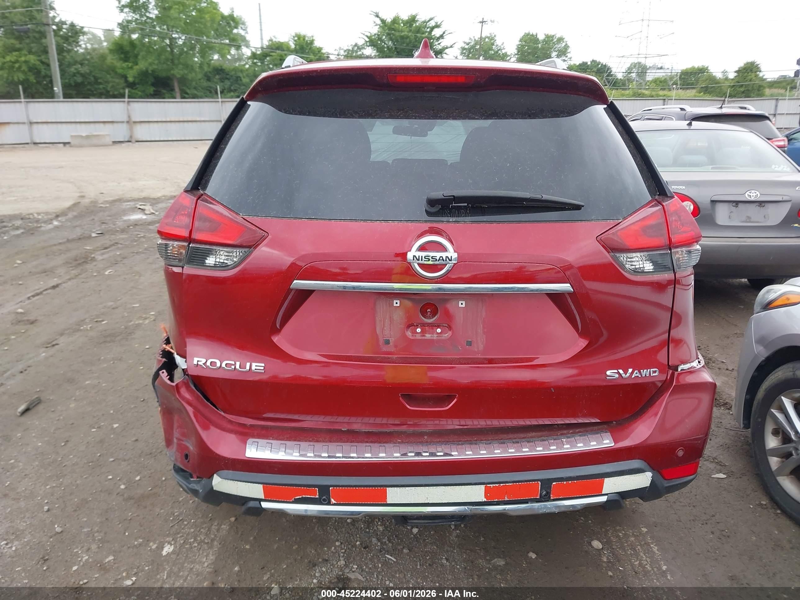 2019 Nissan Rogue Sv Red vin: 5N1AT2MV1KC790502