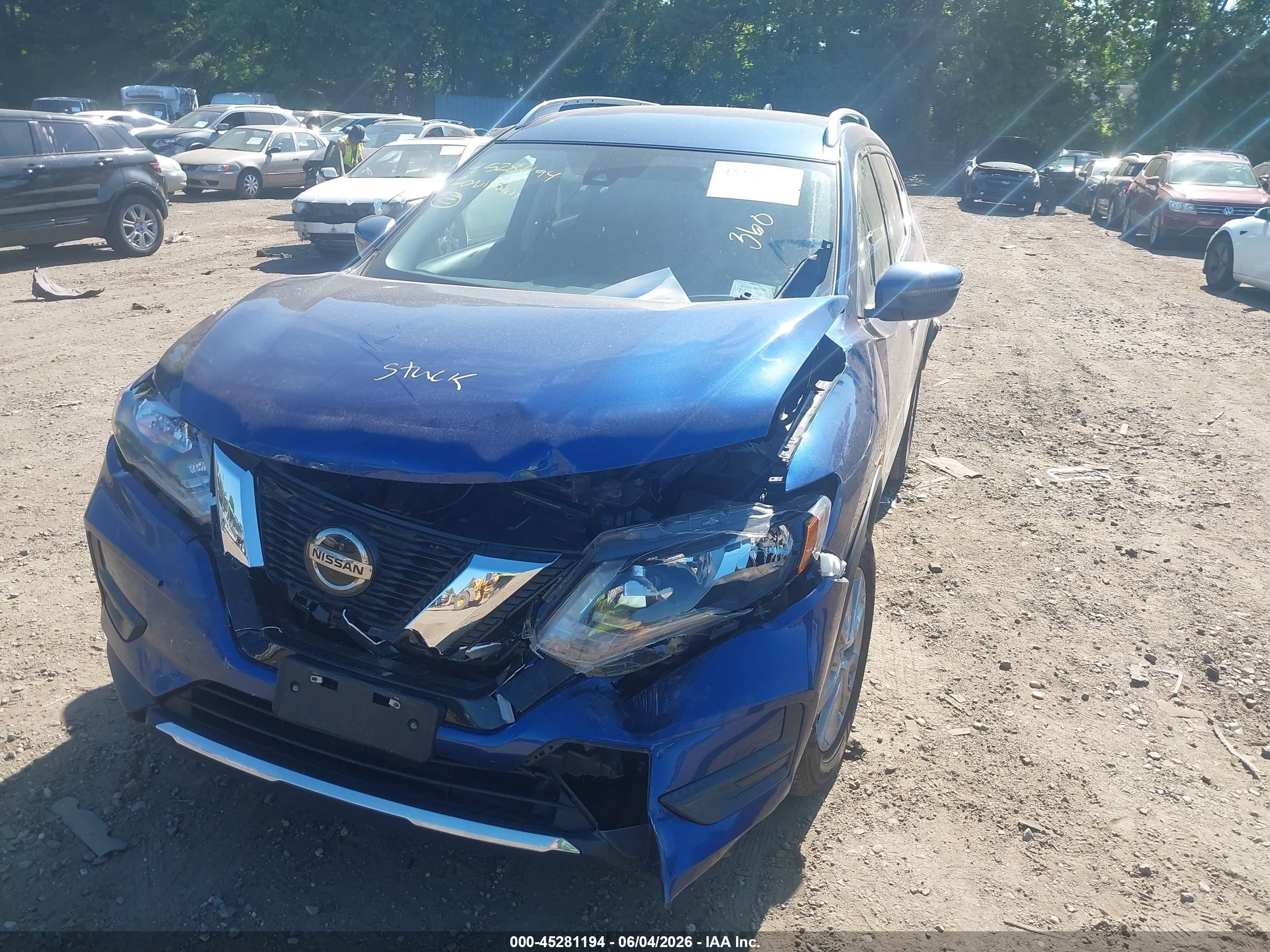 2020 Nissan Rogue Sv Intelligent Awd Blue vin: 5N1AT2MV1LC813956