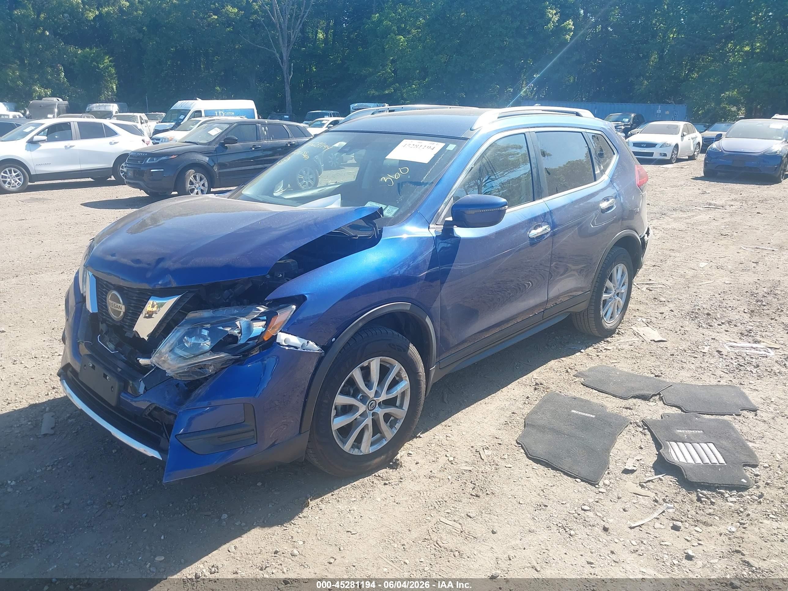 2020 Nissan Rogue Sv Intelligent Awd Blue vin: 5N1AT2MV1LC813956