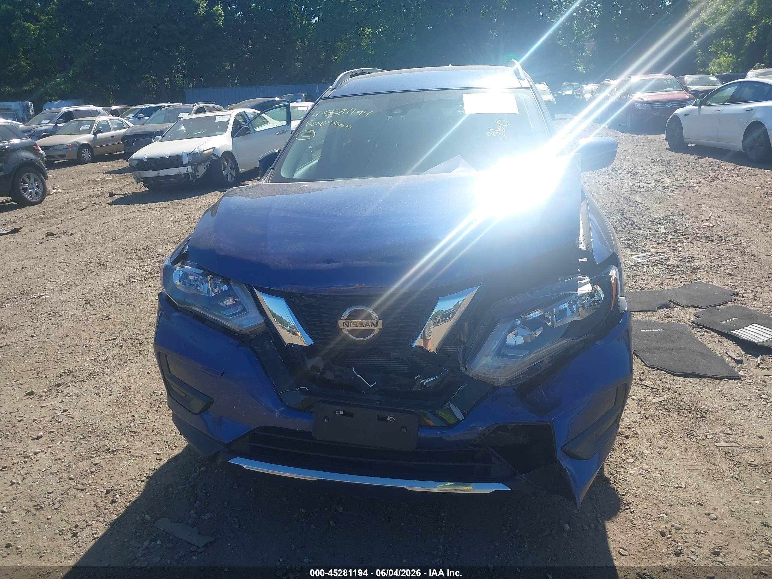 2020 Nissan Rogue Sv Intelligent Awd Blue vin: 5N1AT2MV1LC813956