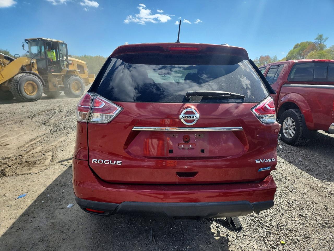 2014 Nissan Rogue Sv Red vin: 5N1AT2MV2EC753155