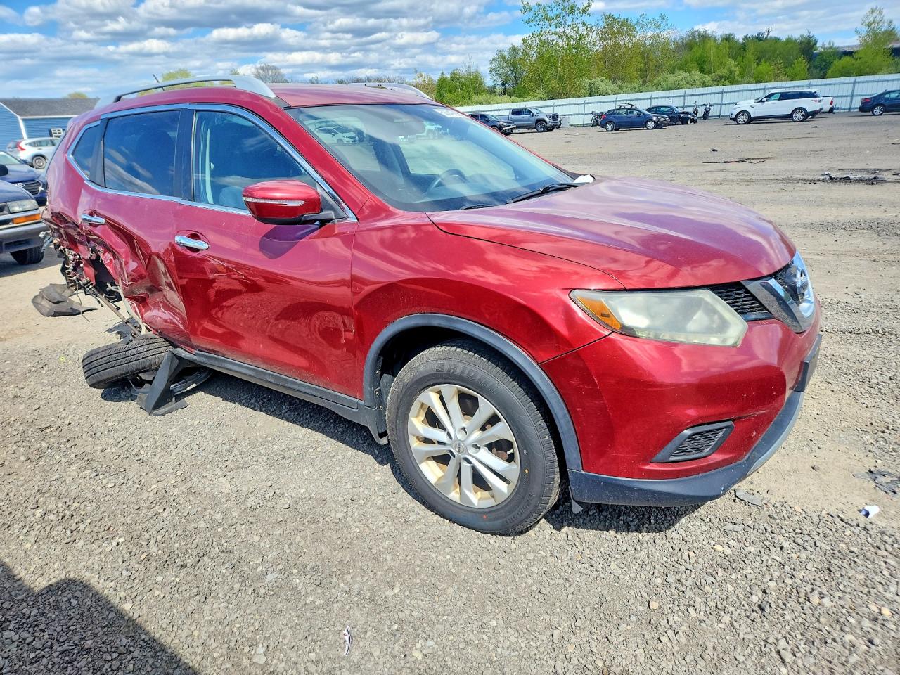 2014 Nissan Rogue Sv Red vin: 5N1AT2MV2EC753155