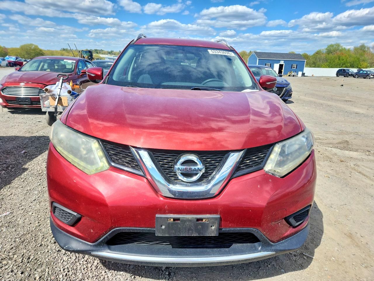 2014 Nissan Rogue Sv Red vin: 5N1AT2MV2EC753155