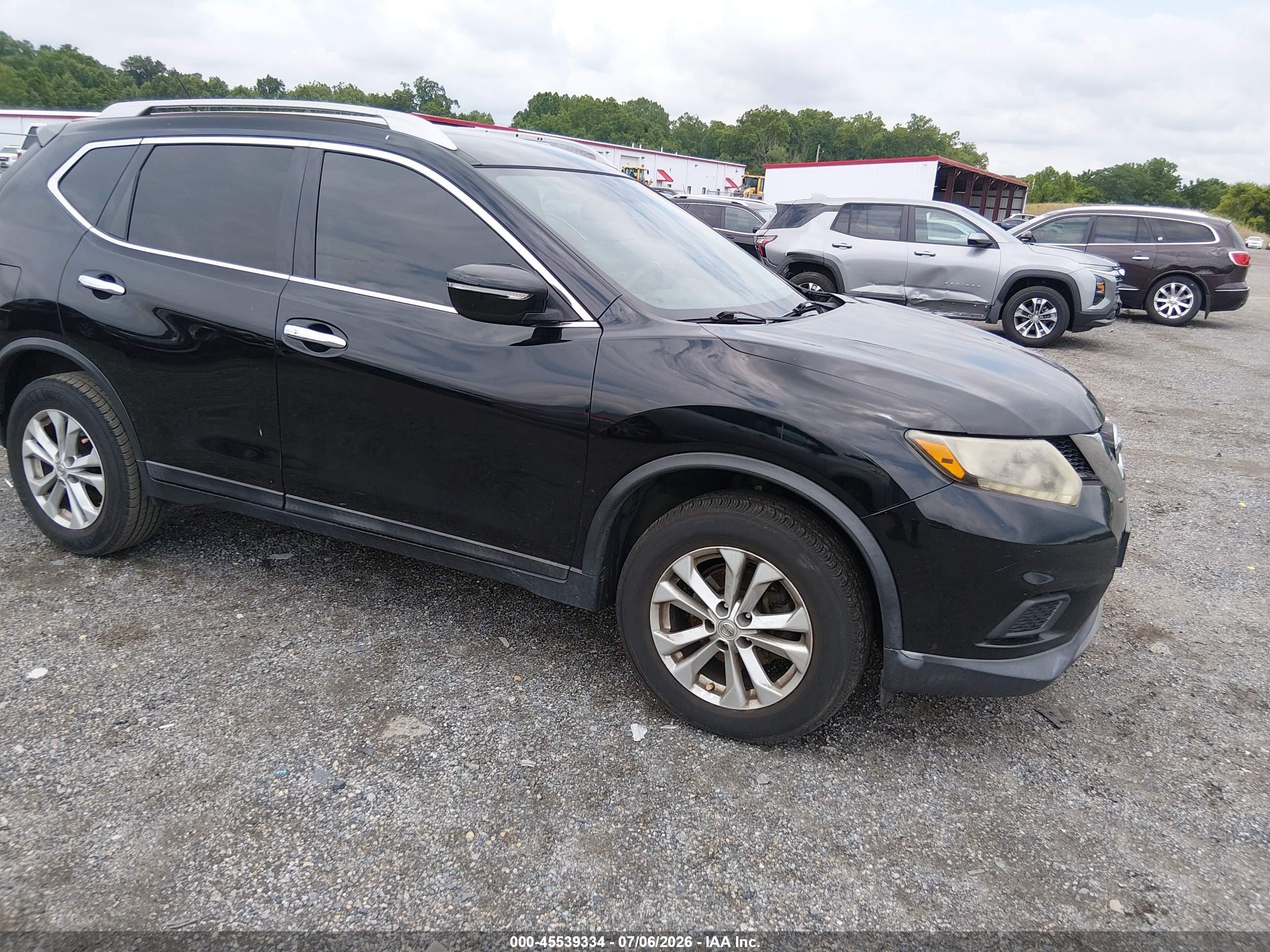2014 Nissan Rogue Sv Black vin: 5N1AT2MV2EC754290