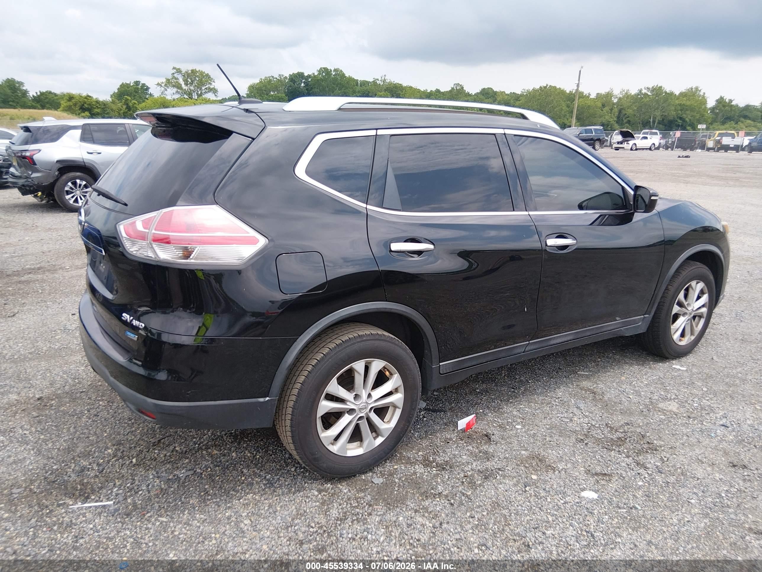 2014 Nissan Rogue Sv Black vin: 5N1AT2MV2EC754290