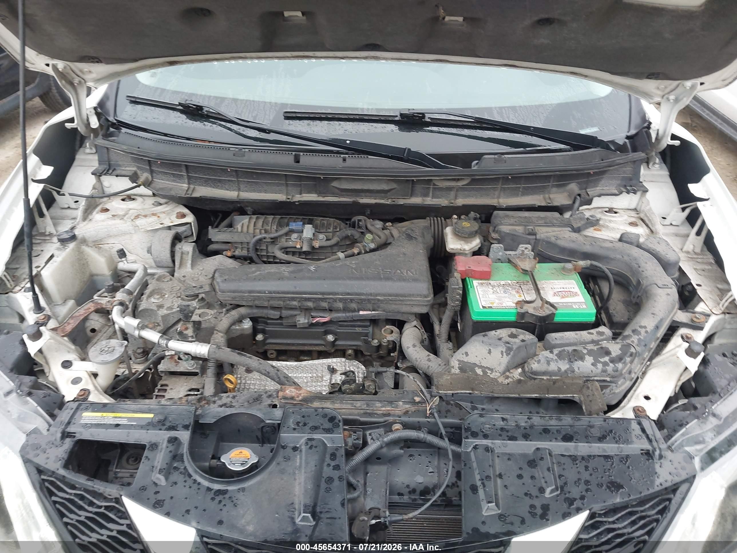 2014 Nissan Rogue Sv White vin: 5N1AT2MV2EC754399