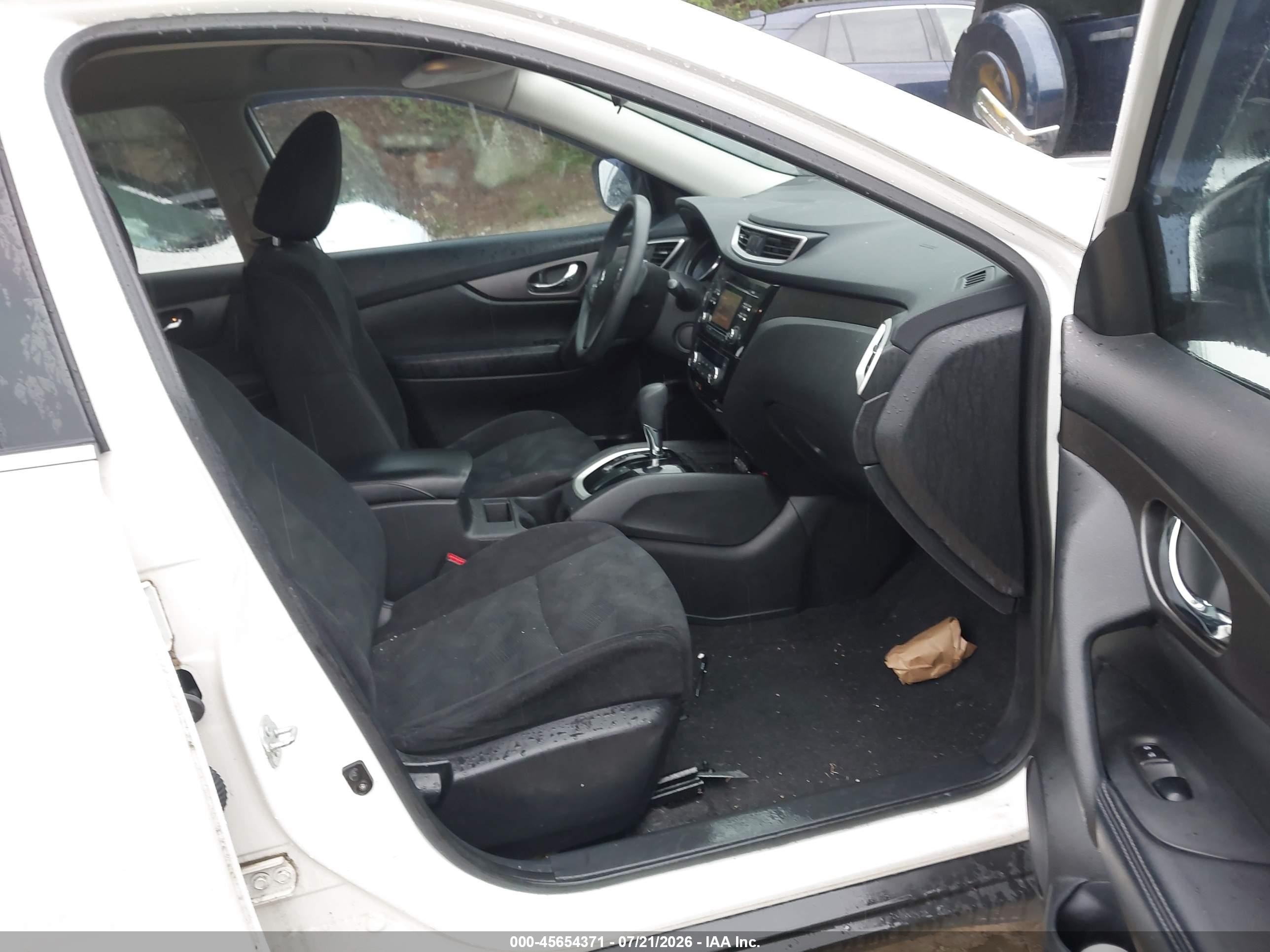 2014 Nissan Rogue Sv White vin: 5N1AT2MV2EC754399