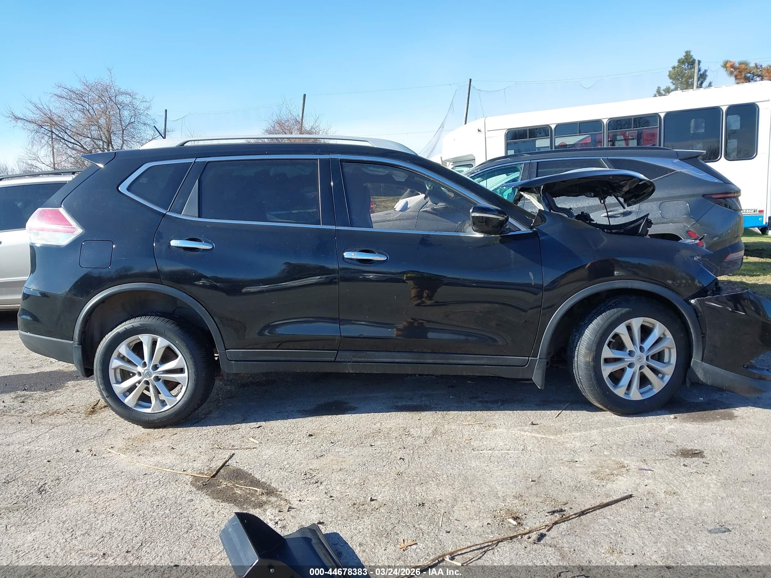2014 Nissan Rogue Sv Black vin: 5N1AT2MV2EC762308