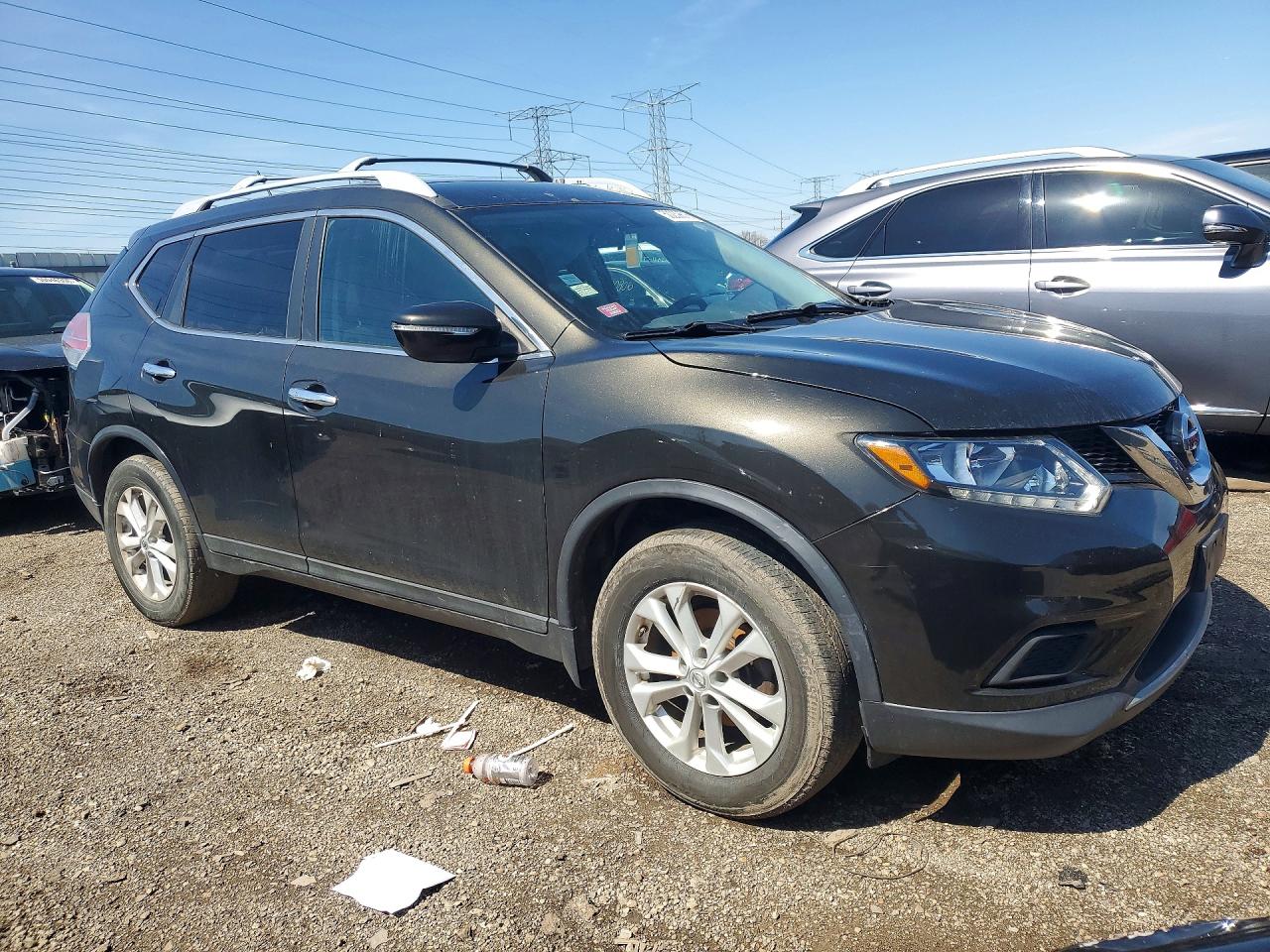2014 Nissan Rogue Sv Black vin: 5N1AT2MV2EC767993