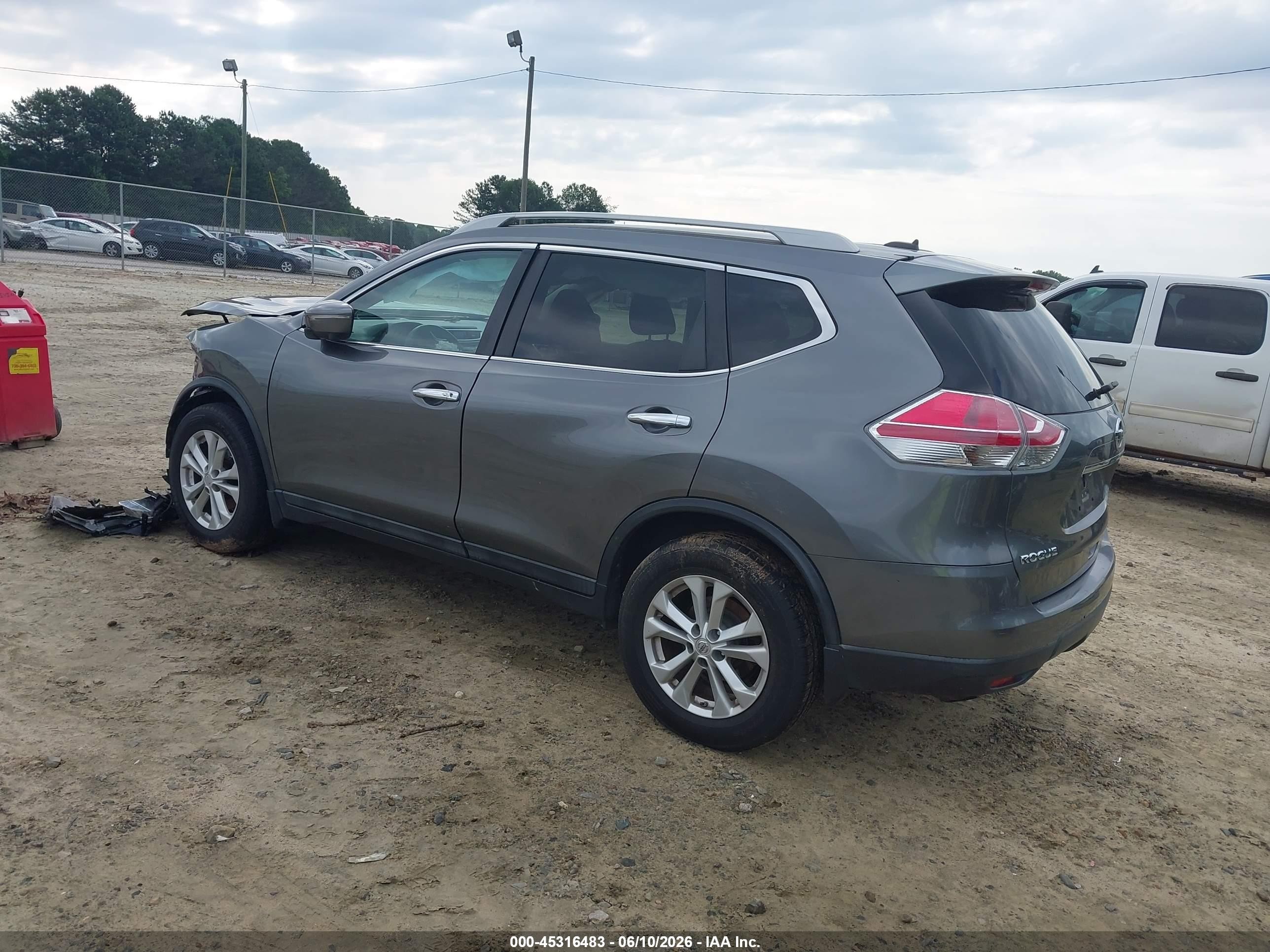2014 Nissan Rogue Sv Gray vin: 5N1AT2MV2EC772580