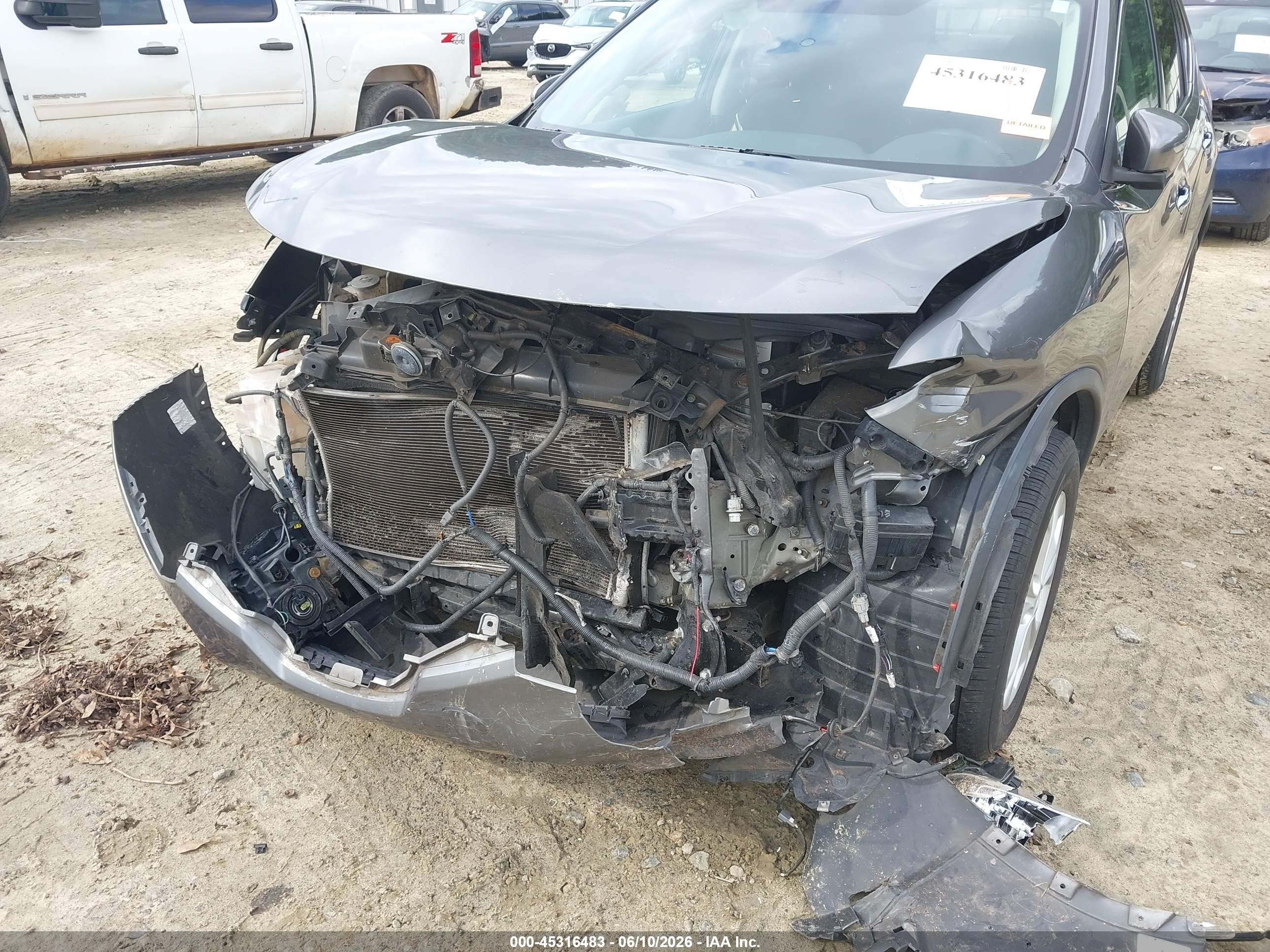 2014 Nissan Rogue Sv Gray vin: 5N1AT2MV2EC772580