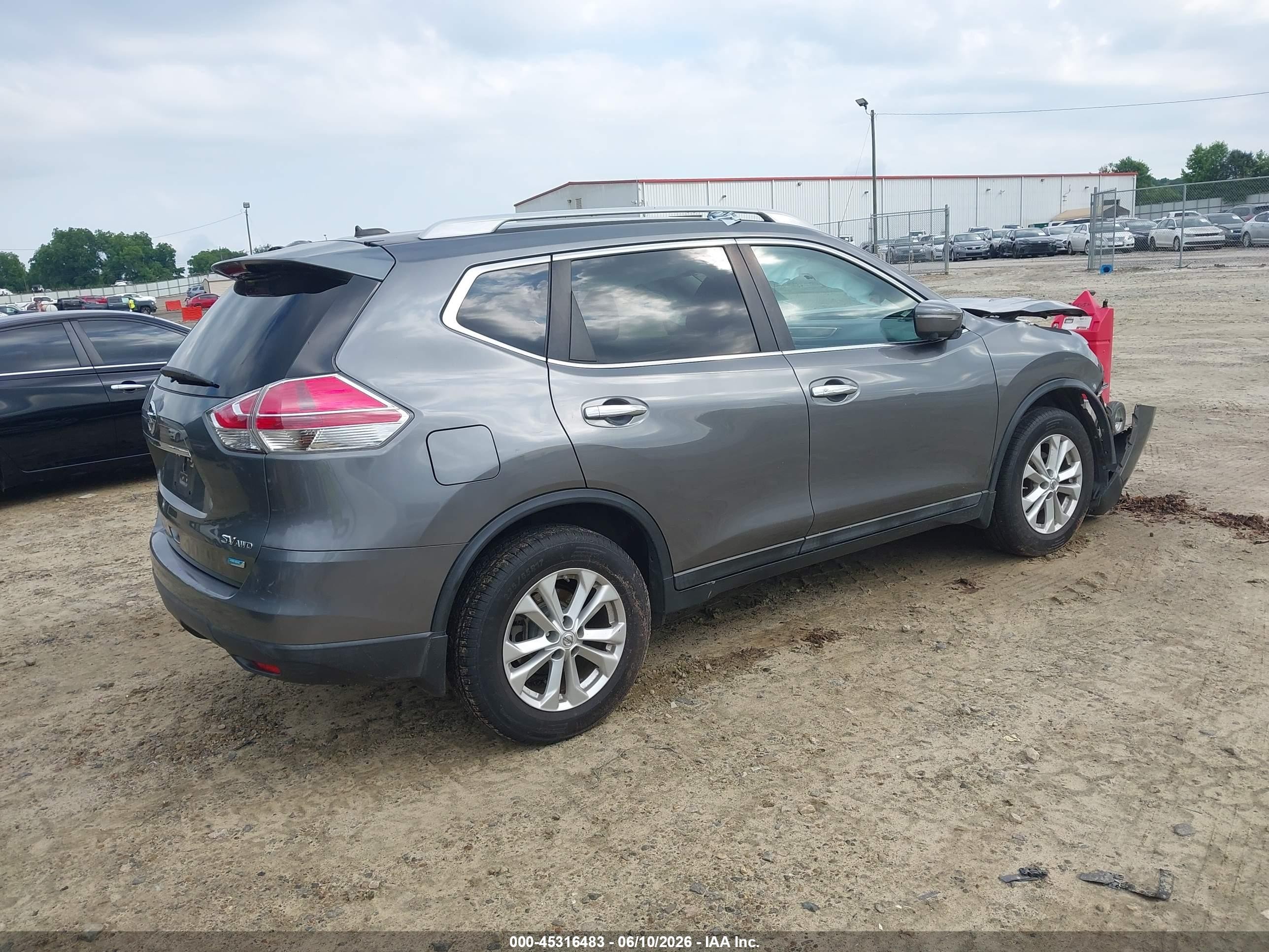 2014 Nissan Rogue Sv Gray vin: 5N1AT2MV2EC772580