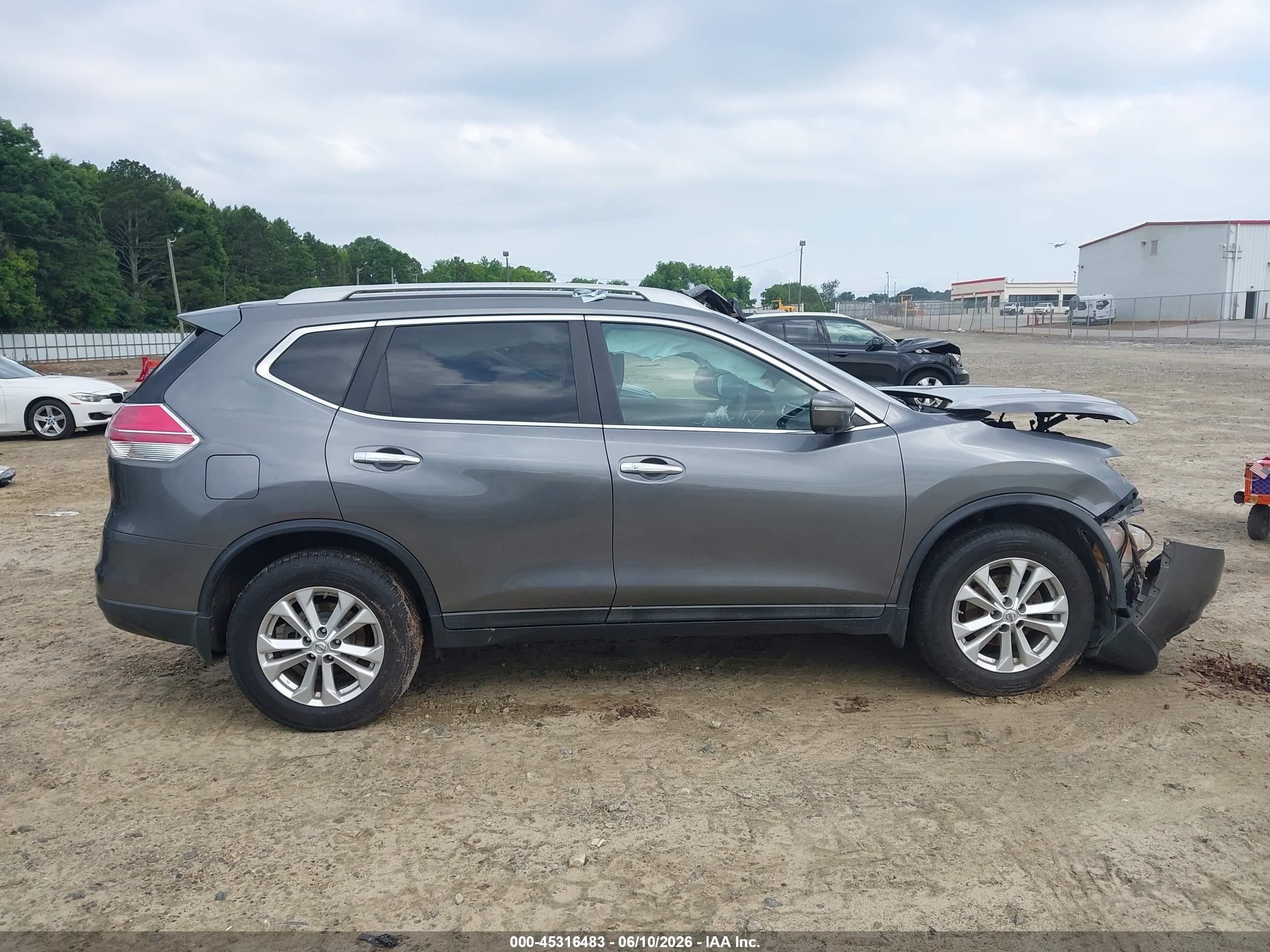 2014 Nissan Rogue Sv Gray vin: 5N1AT2MV2EC772580
