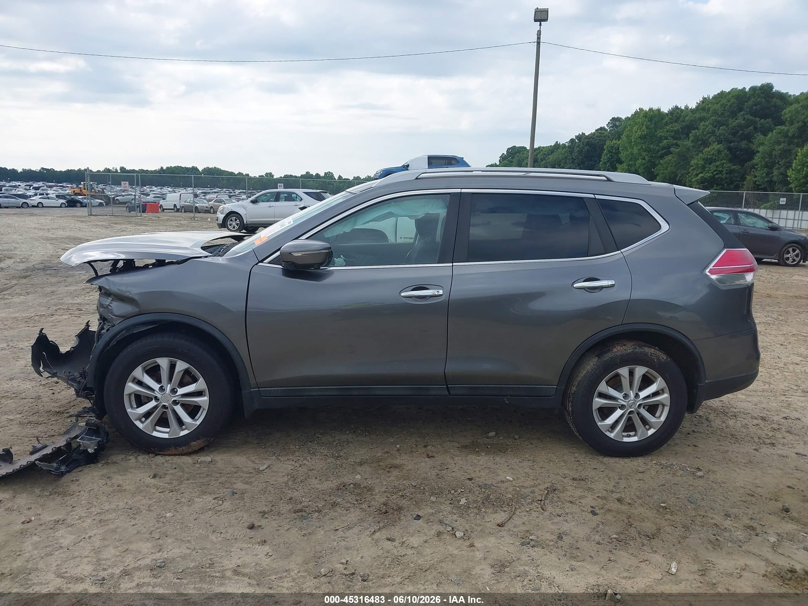 2014 Nissan Rogue Sv Gray vin: 5N1AT2MV2EC772580