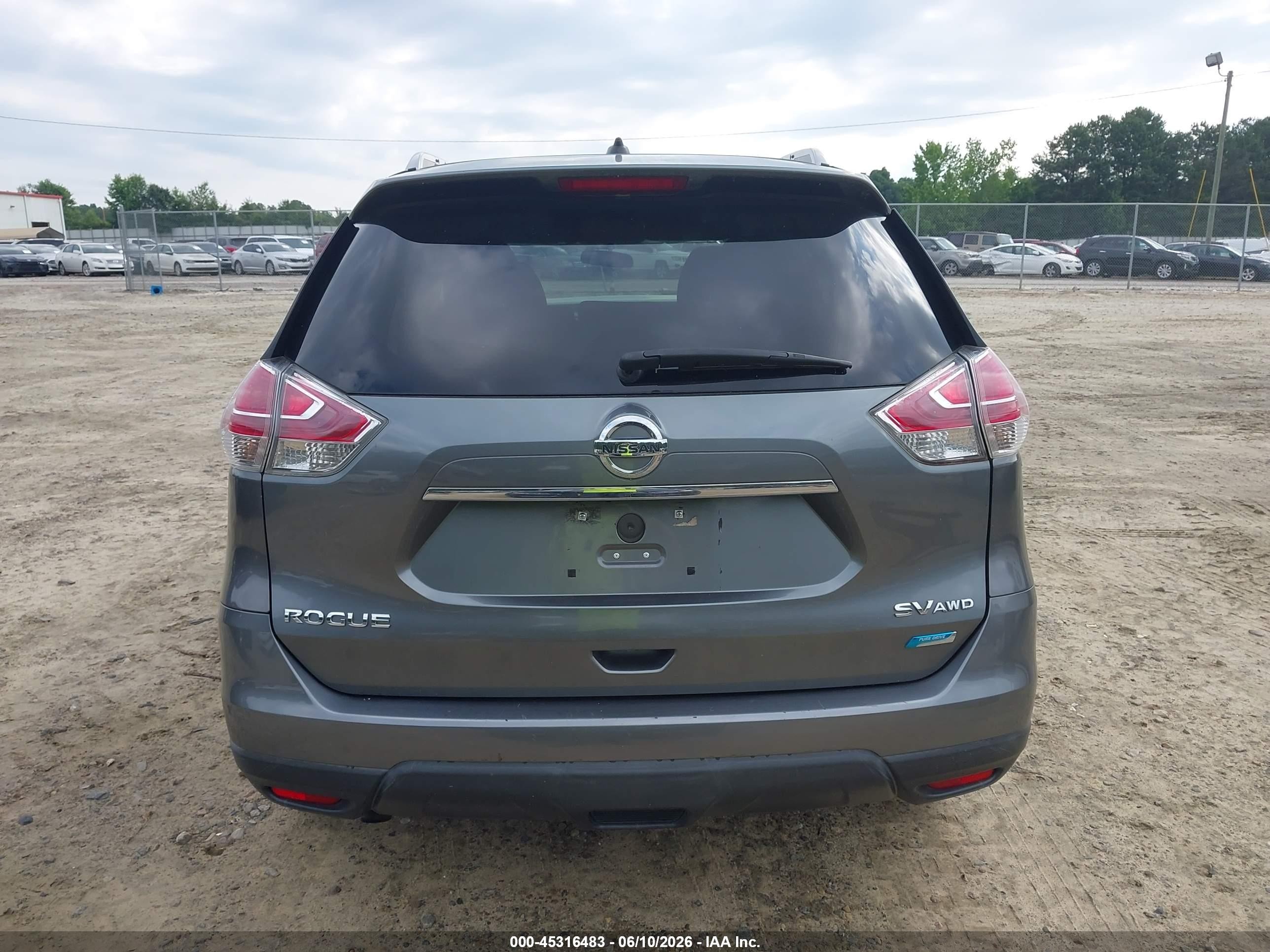 2014 Nissan Rogue Sv Gray vin: 5N1AT2MV2EC772580