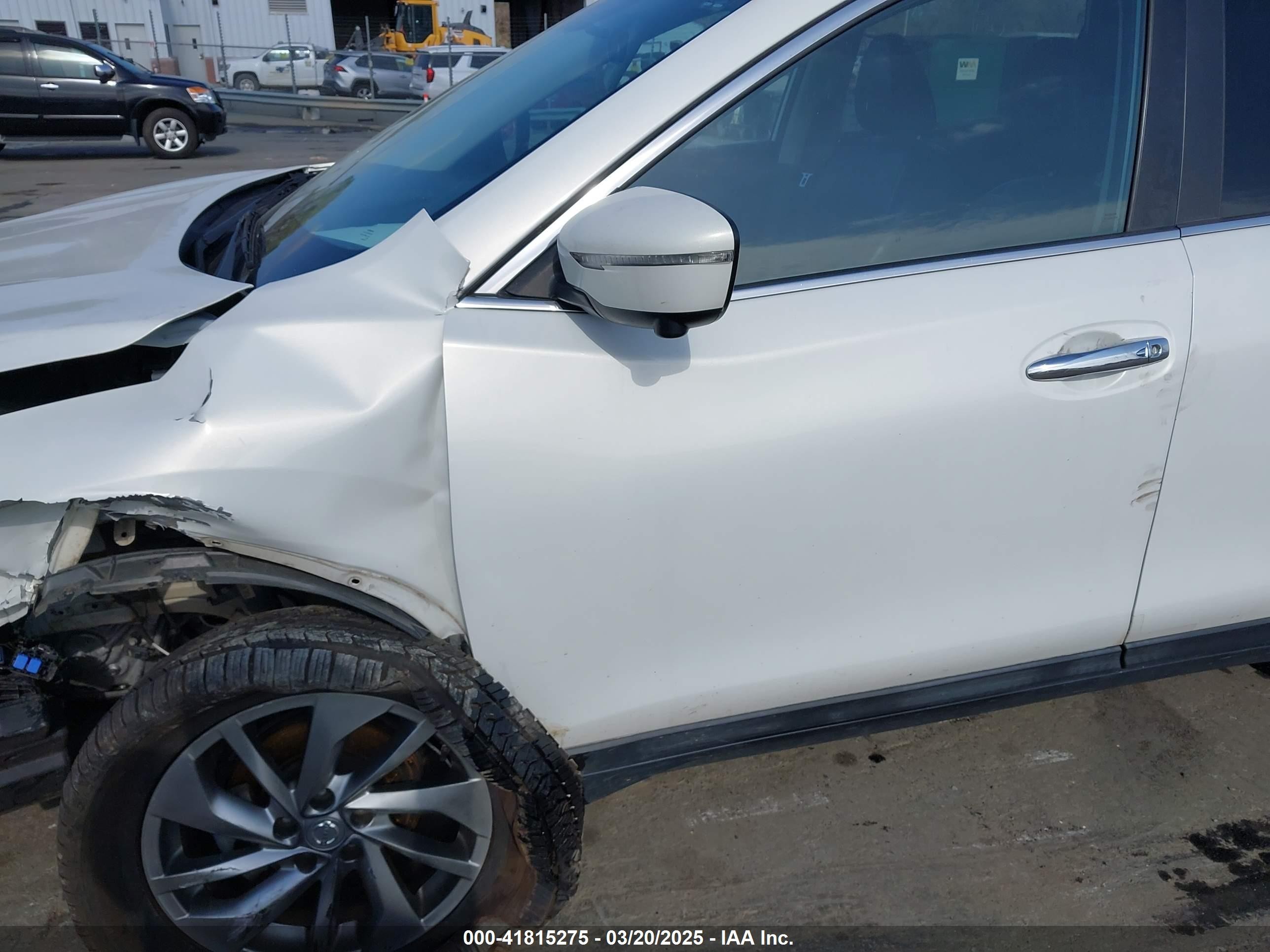 2014 Nissan Rogue Sl White vin: 5N1AT2MV2EC775432
