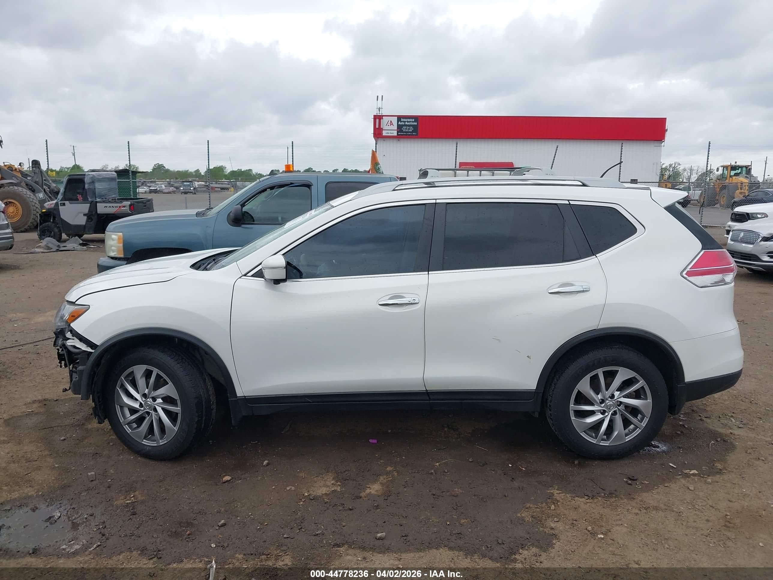 2014 Nissan Rogue Sl White vin: 5N1AT2MV2EC787676