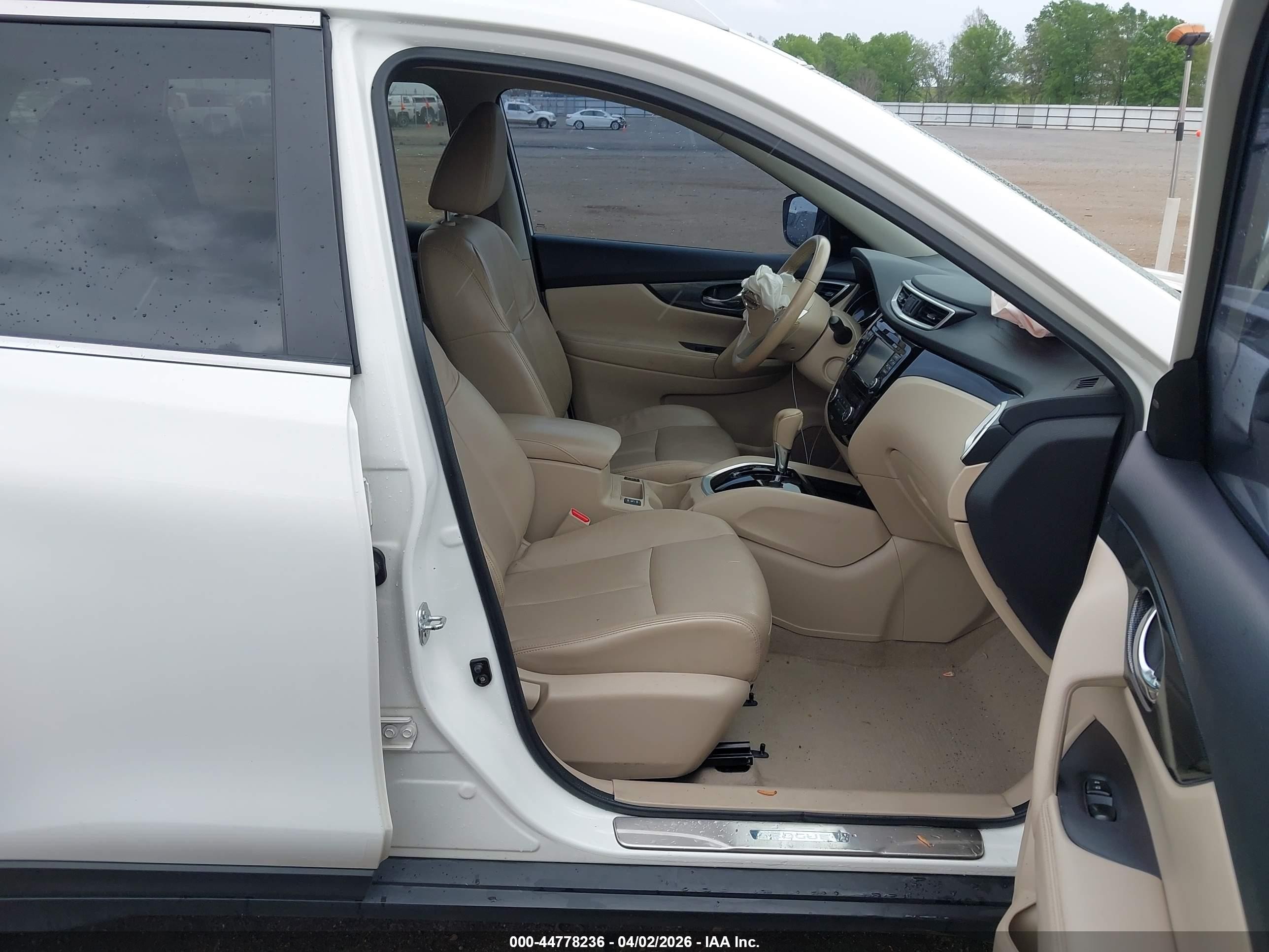 2014 Nissan Rogue Sl White vin: 5N1AT2MV2EC787676