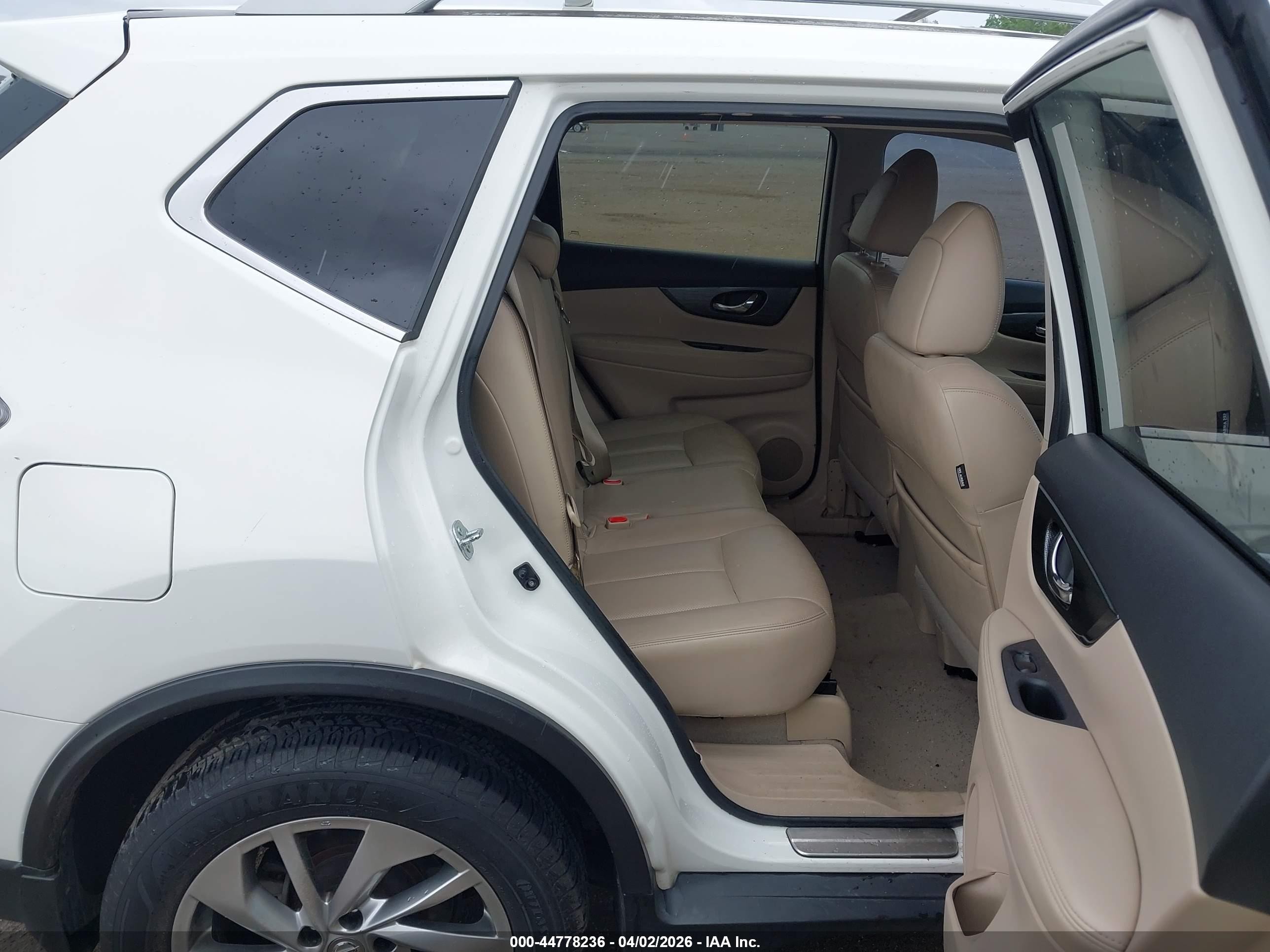 2014 Nissan Rogue Sl White vin: 5N1AT2MV2EC787676