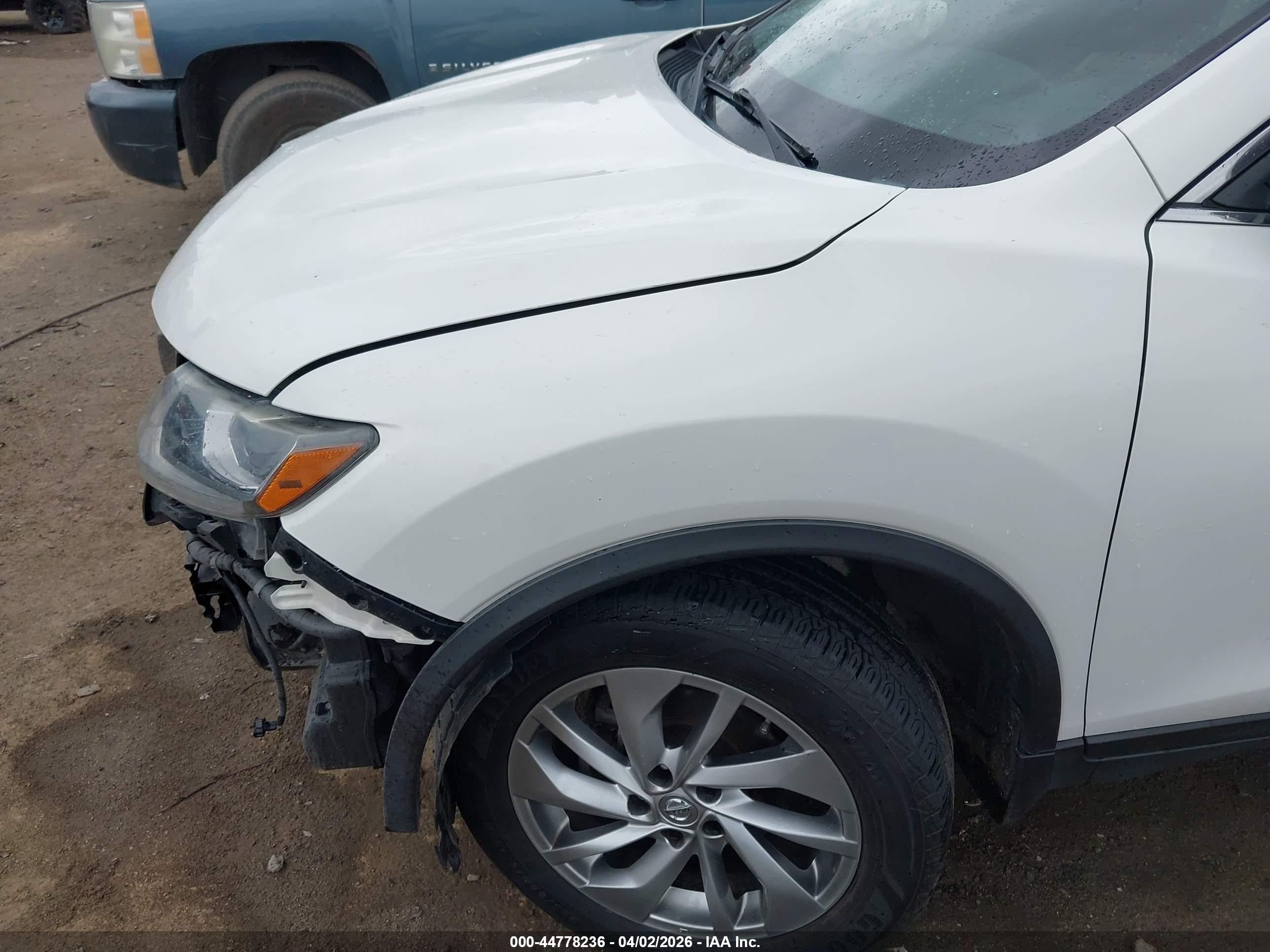 2014 Nissan Rogue Sl White vin: 5N1AT2MV2EC787676