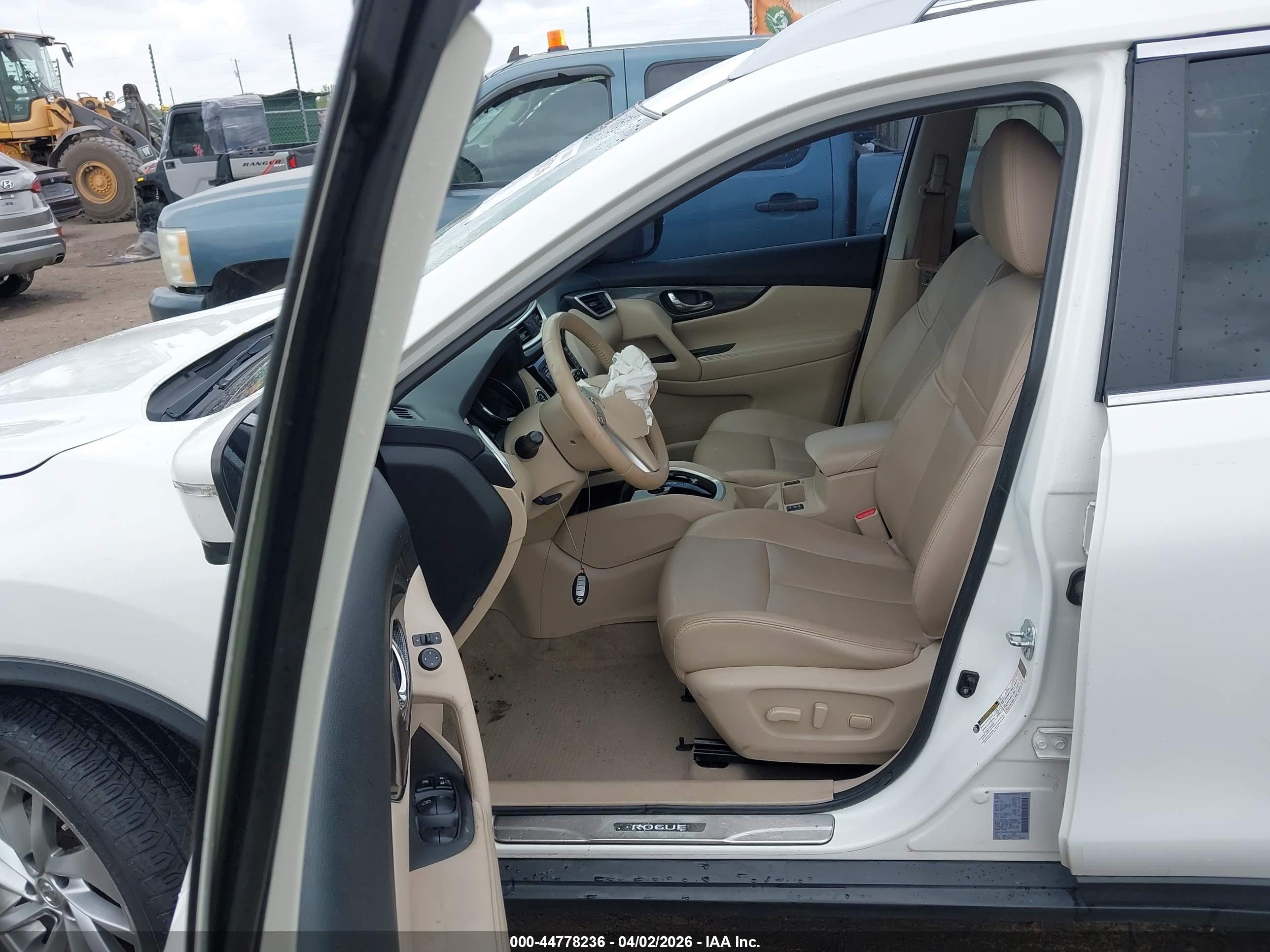 2014 Nissan Rogue Sl White vin: 5N1AT2MV2EC787676