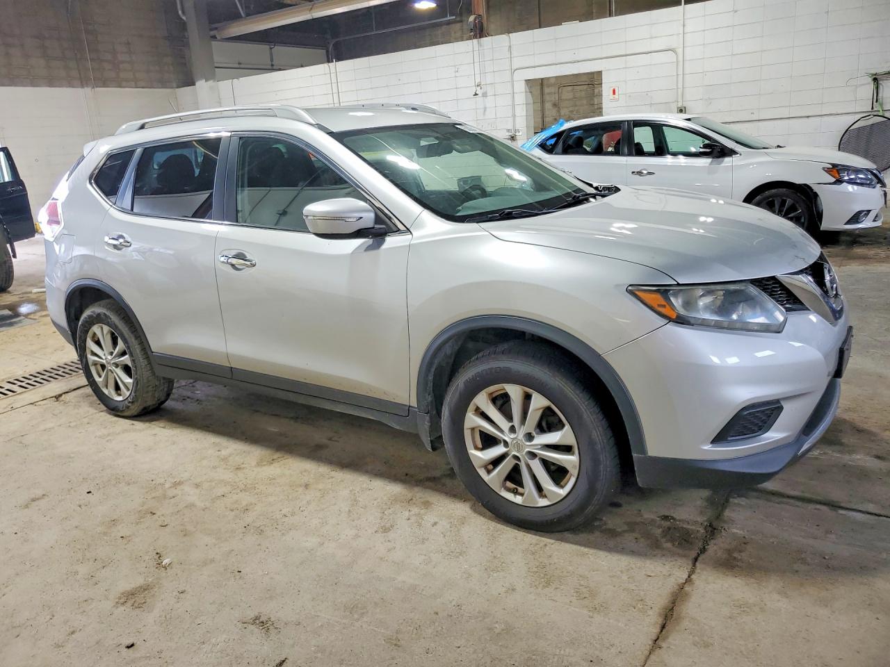 2014 Nissan Rogue Sv Silver vin: 5N1AT2MV2EC788956