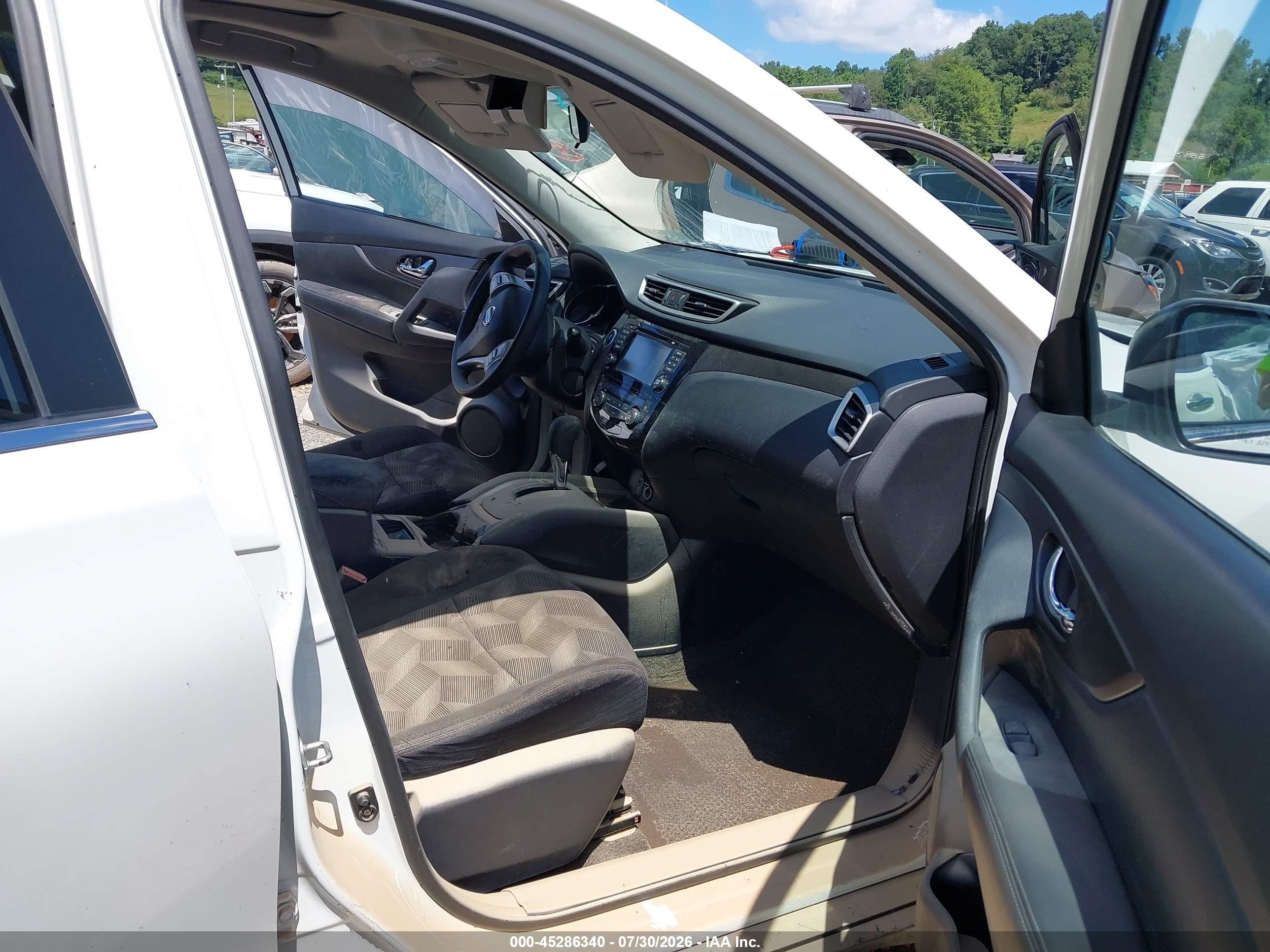 2014 Nissan Rogue Sv White vin: 5N1AT2MV2EC789430