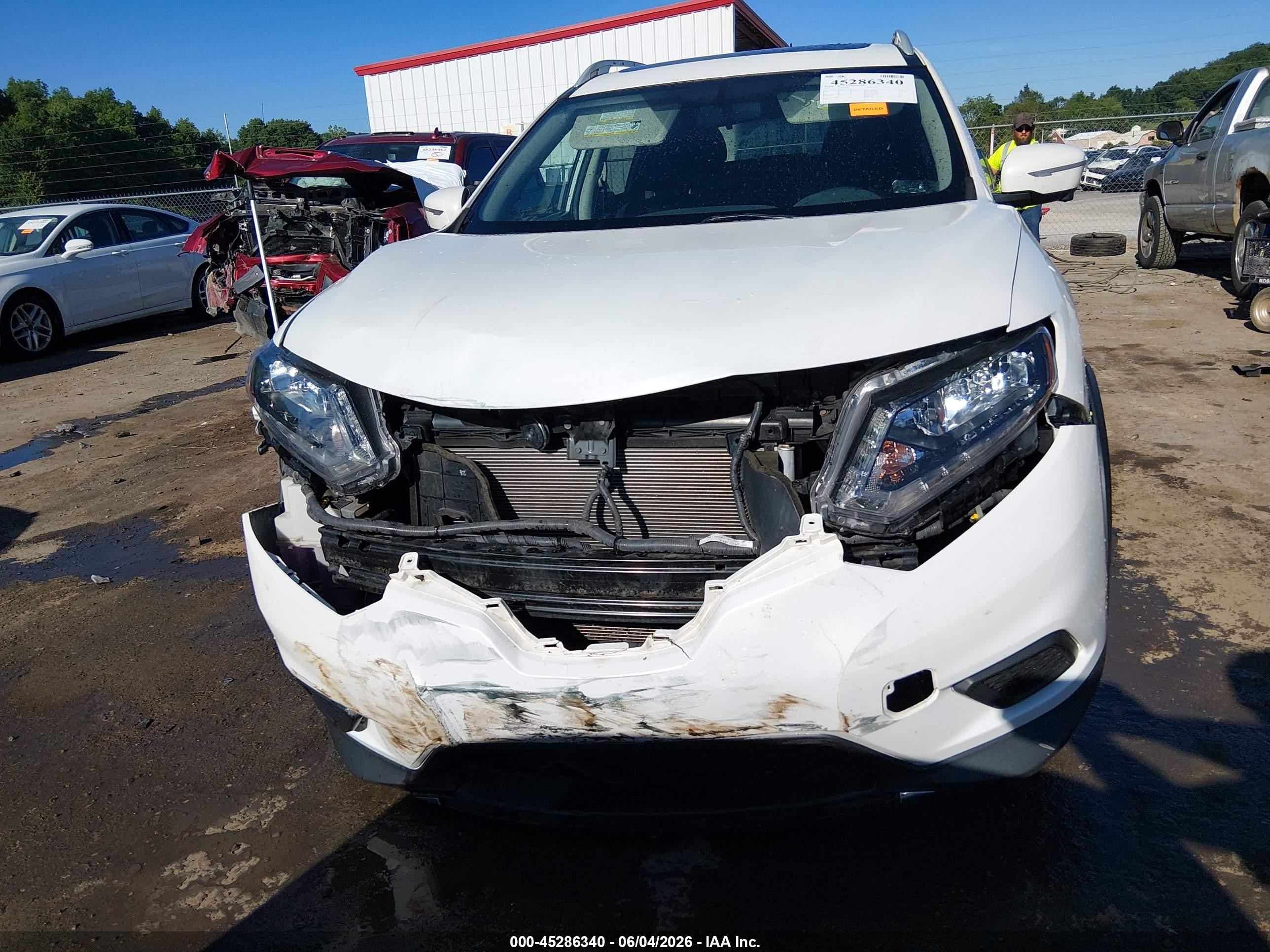 2014 Nissan Rogue Sv White vin: 5N1AT2MV2EC789430