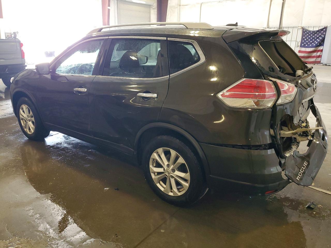 2014 Nissan Rogue S Green vin: 5N1AT2MV2EC790366