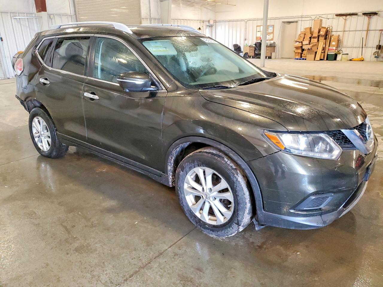 2014 Nissan Rogue S Green vin: 5N1AT2MV2EC790366