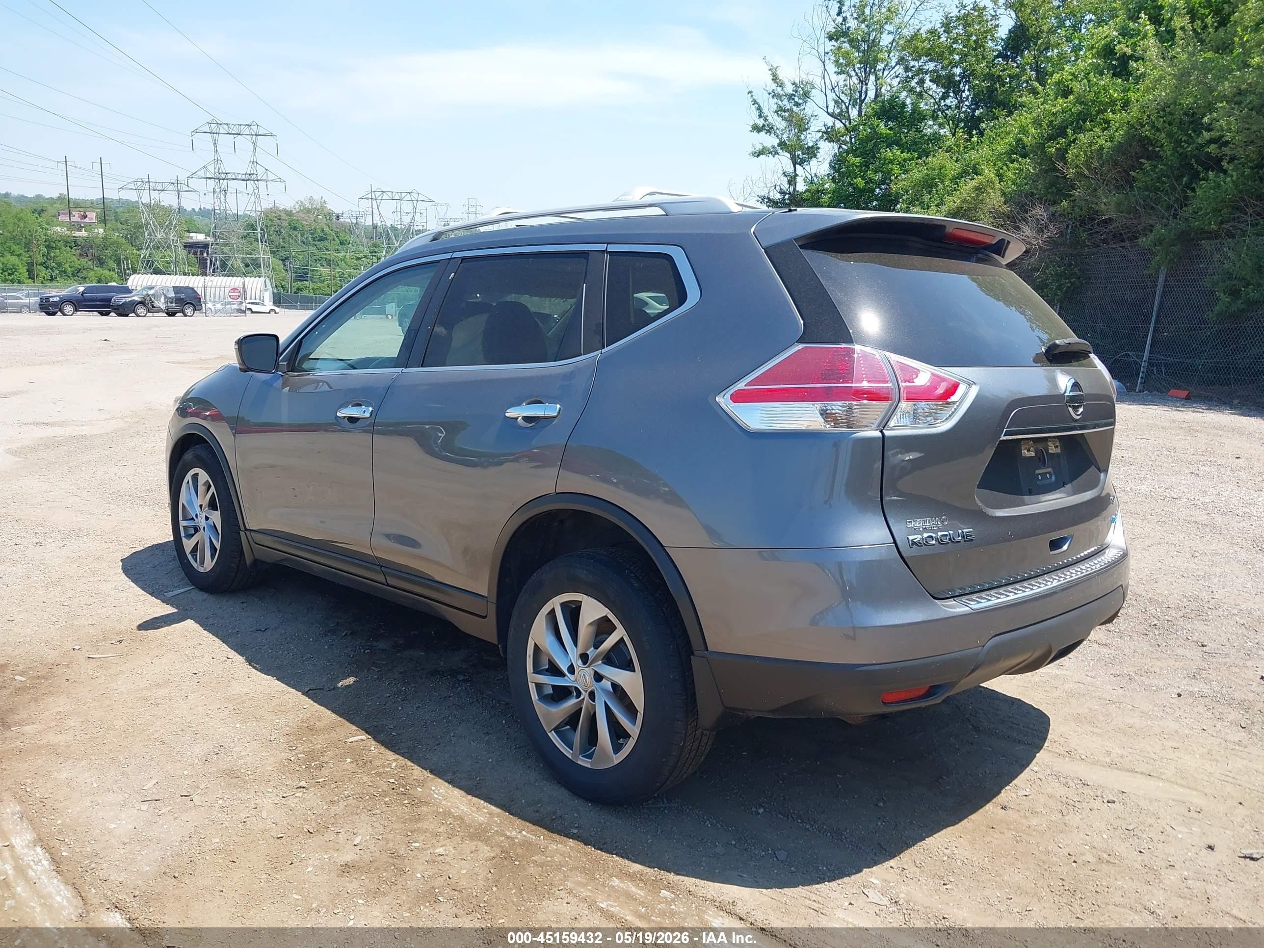 2014 Nissan Rogue Sl Gray vin: 5N1AT2MV2EC791856