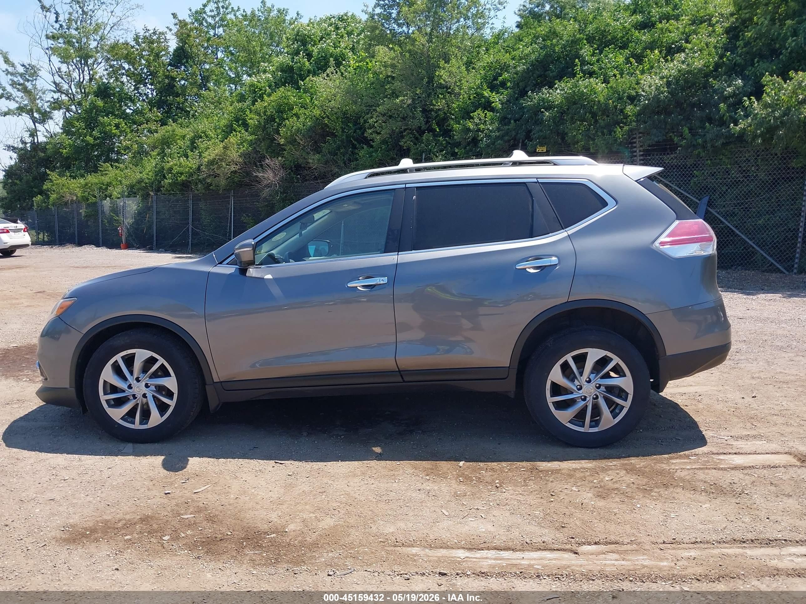 2014 Nissan Rogue Sl Gray vin: 5N1AT2MV2EC791856
