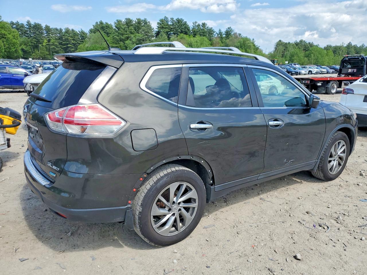 2014 Nissan Rogue Sl Green vin: 5N1AT2MV2EC794806