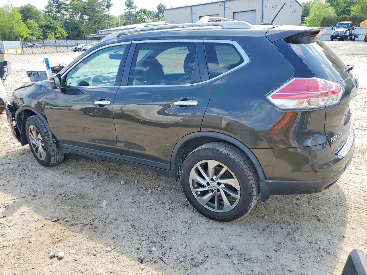 2014 Nissan Rogue Sl Green vin: 5N1AT2MV2EC794806