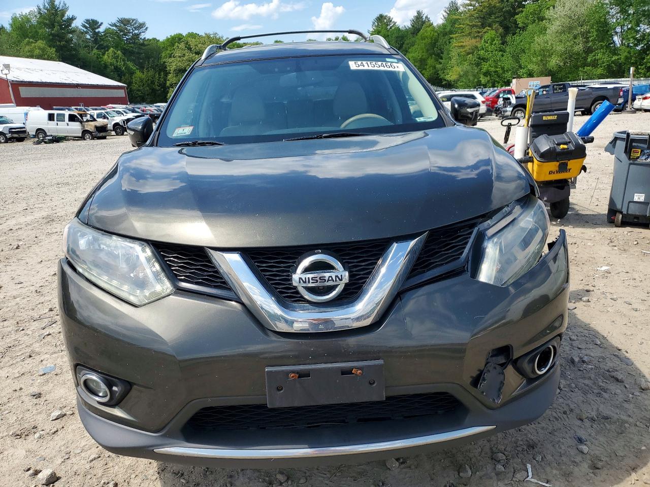 2014 Nissan Rogue Sl Green vin: 5N1AT2MV2EC794806