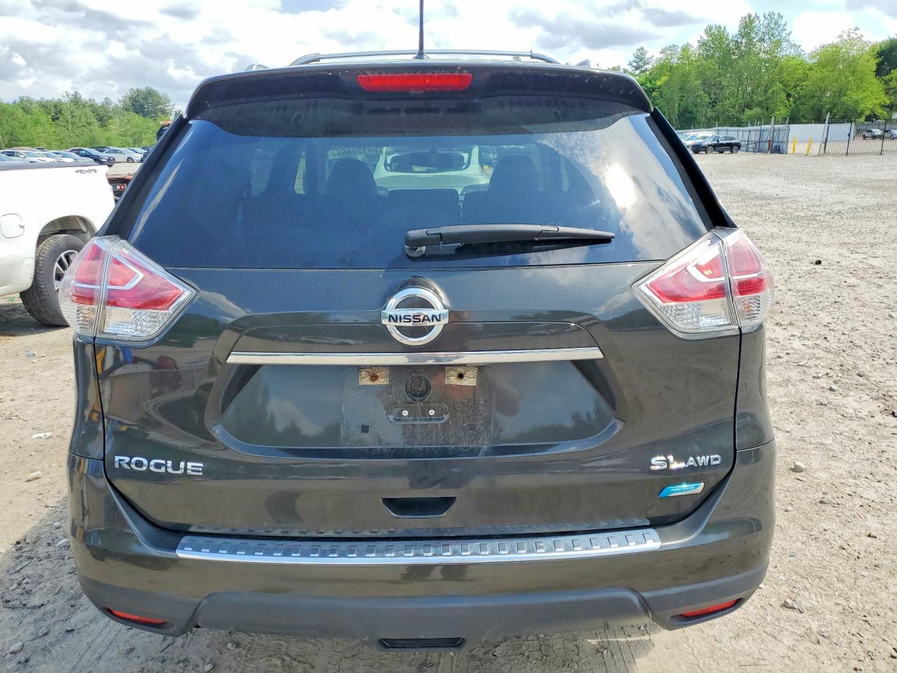 2014 Nissan Rogue Sl Green vin: 5N1AT2MV2EC794806