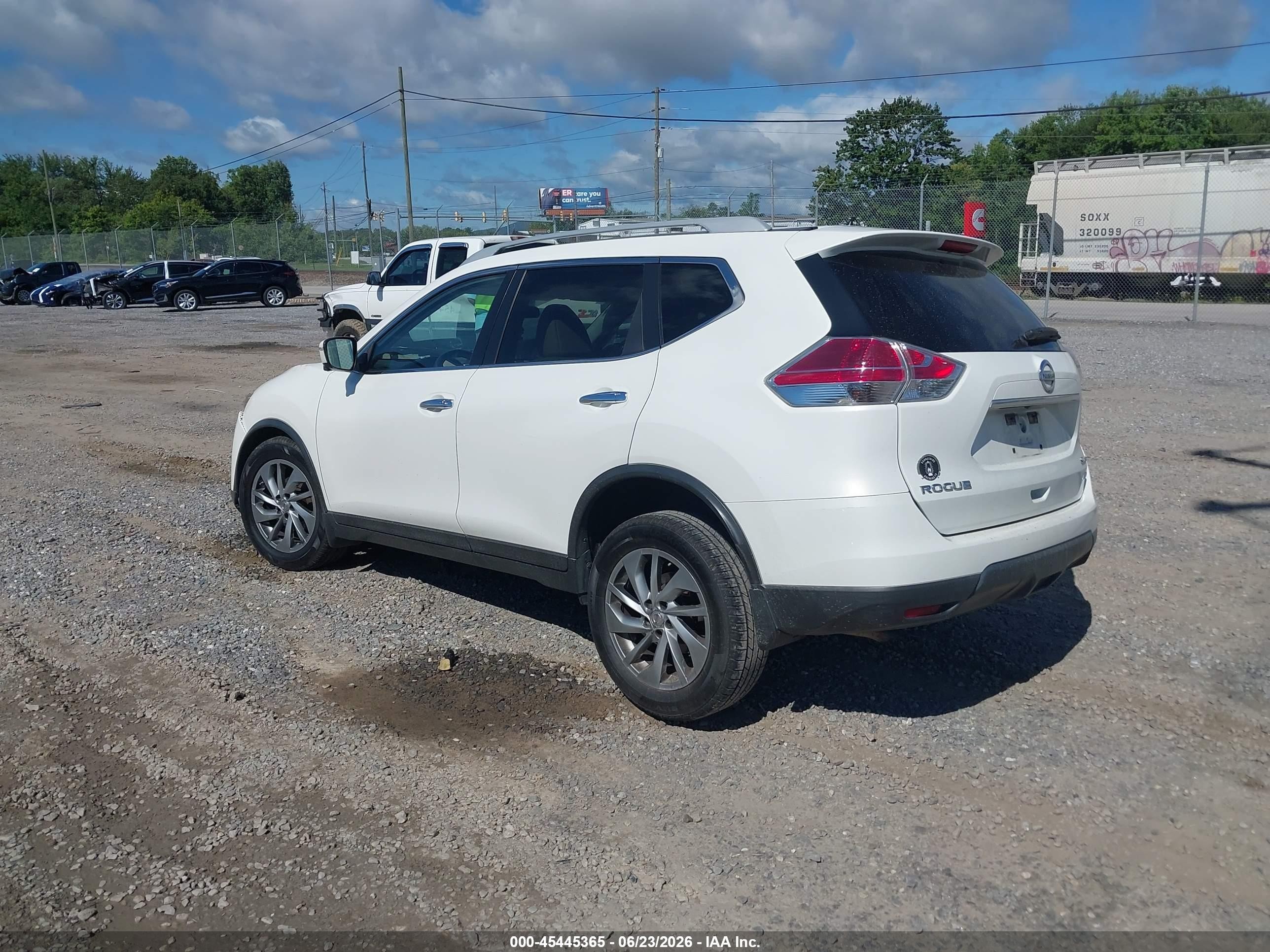 2014 Nissan Rogue Sl White vin: 5N1AT2MV2EC796927